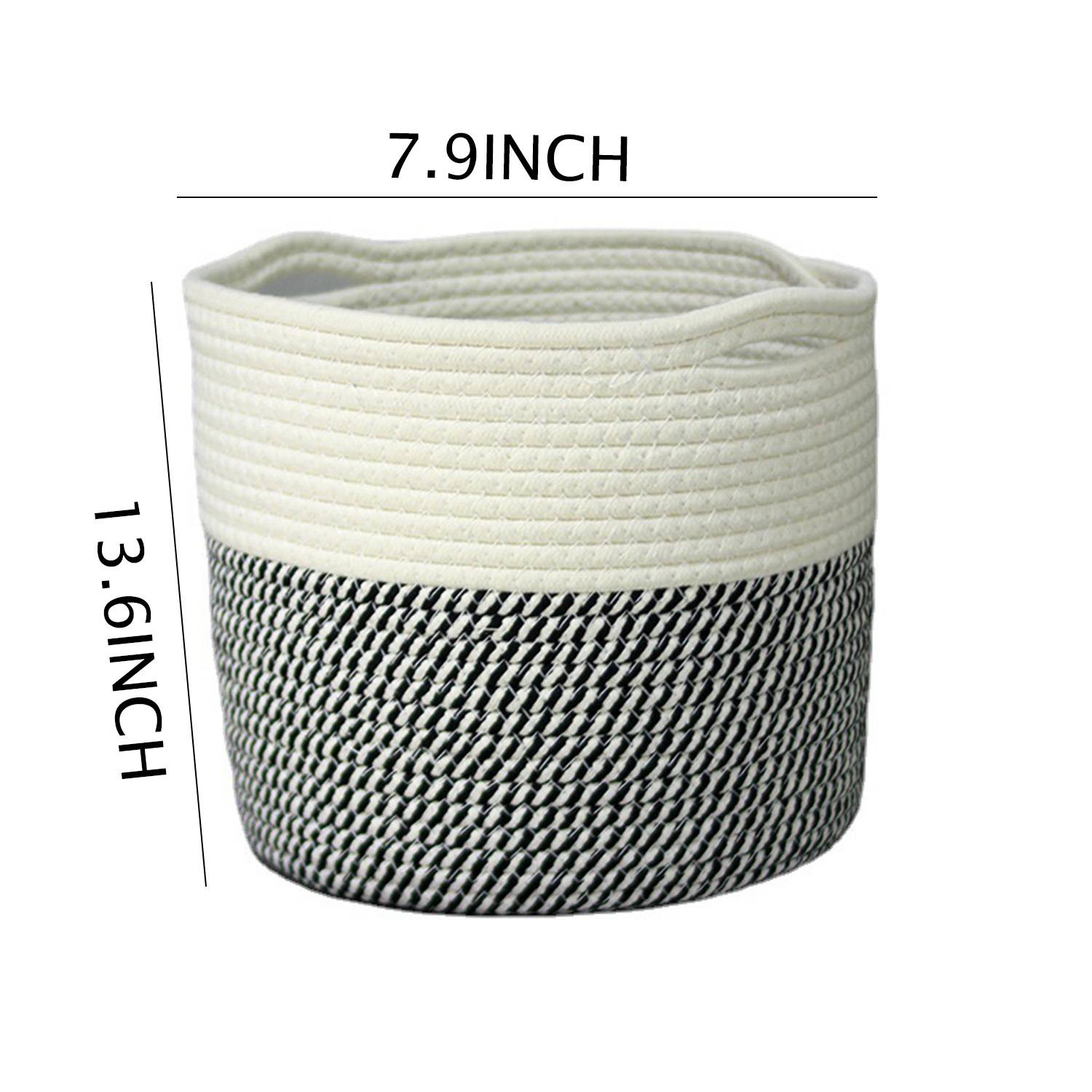 Cotton Rope Large Capacity Round Basket 5