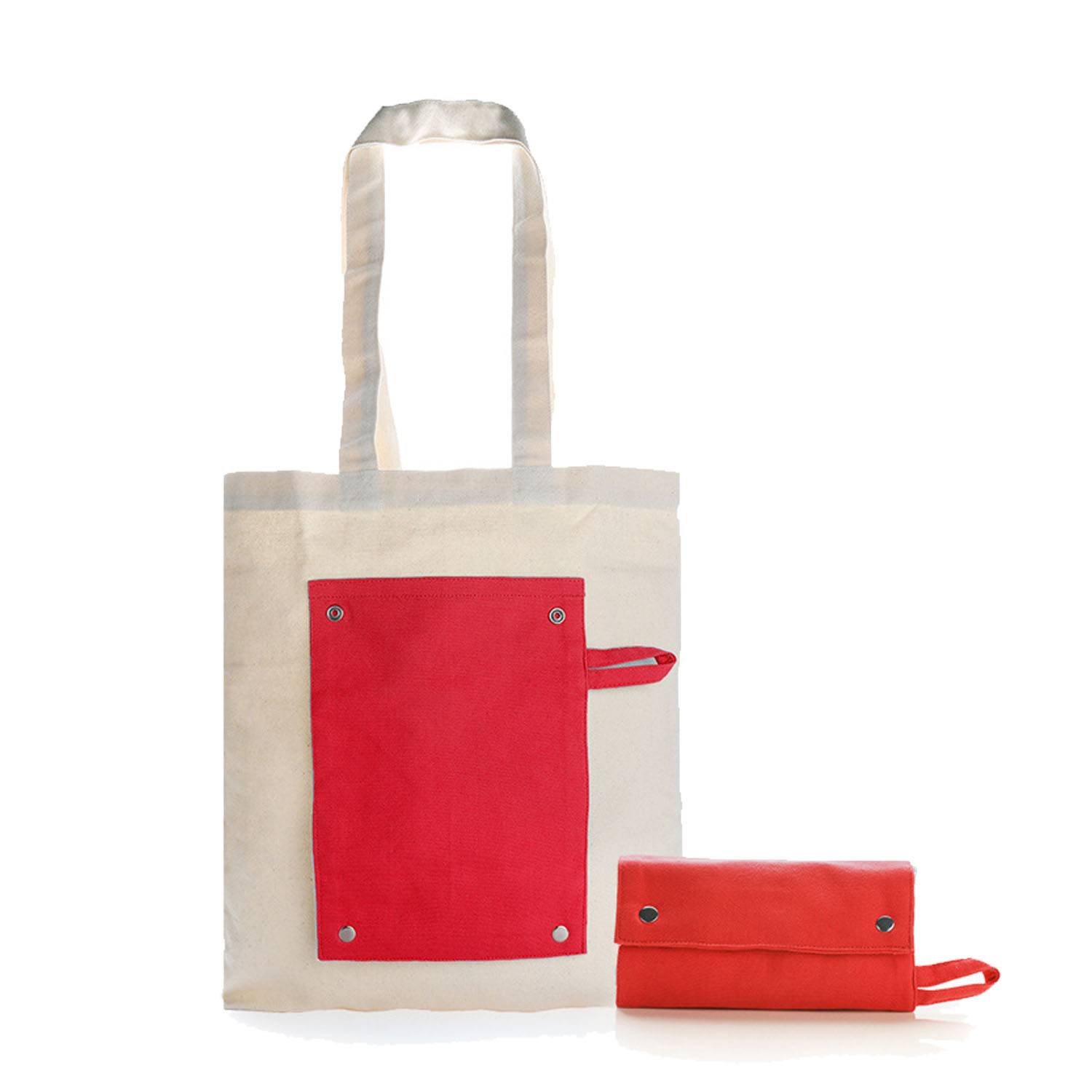 Foldable Portable Canvas Tote Bag, custom tote bag with logo imprint 5