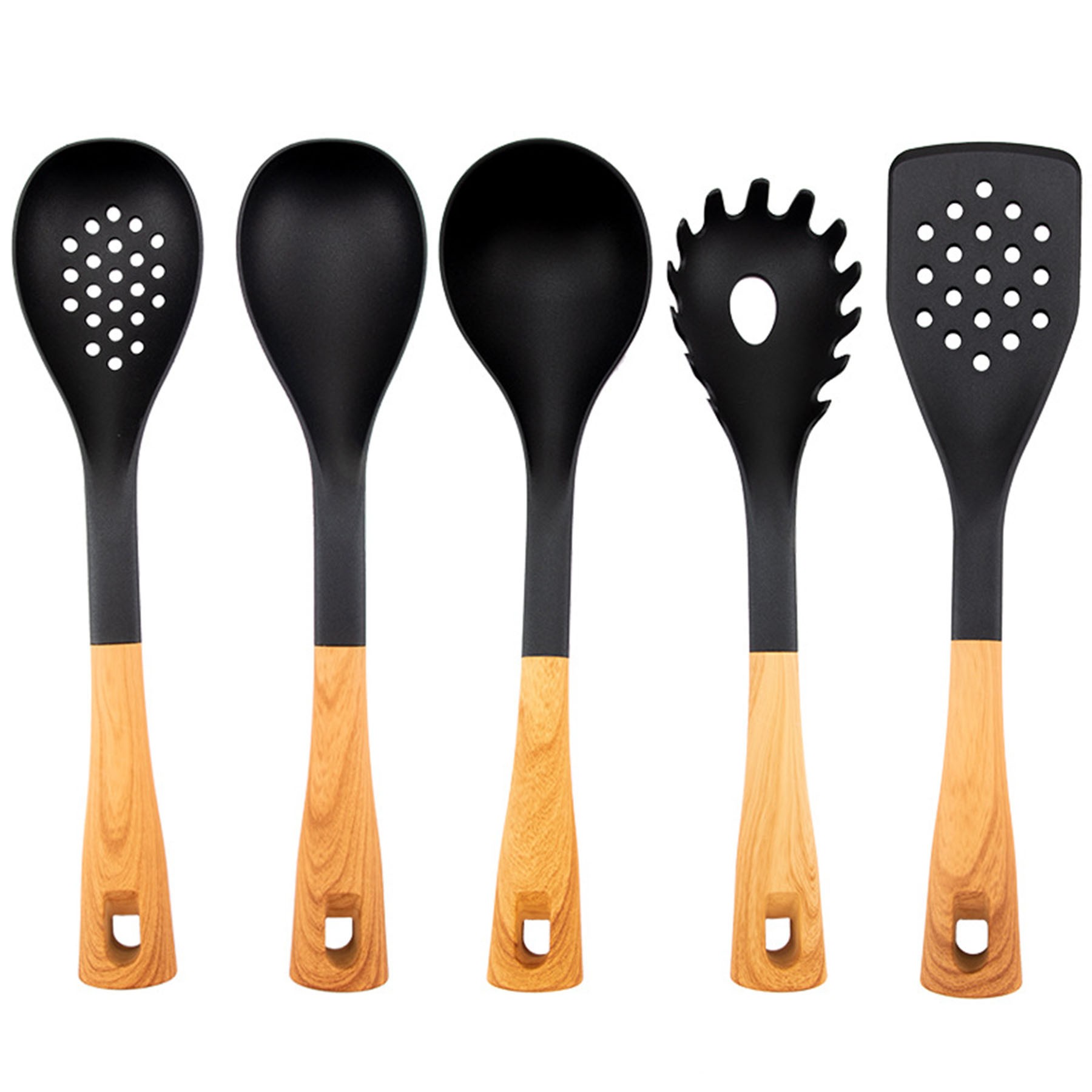 Nylon Kitchen Utensil 5 Piece Set Nonstick Cooking Tools 2