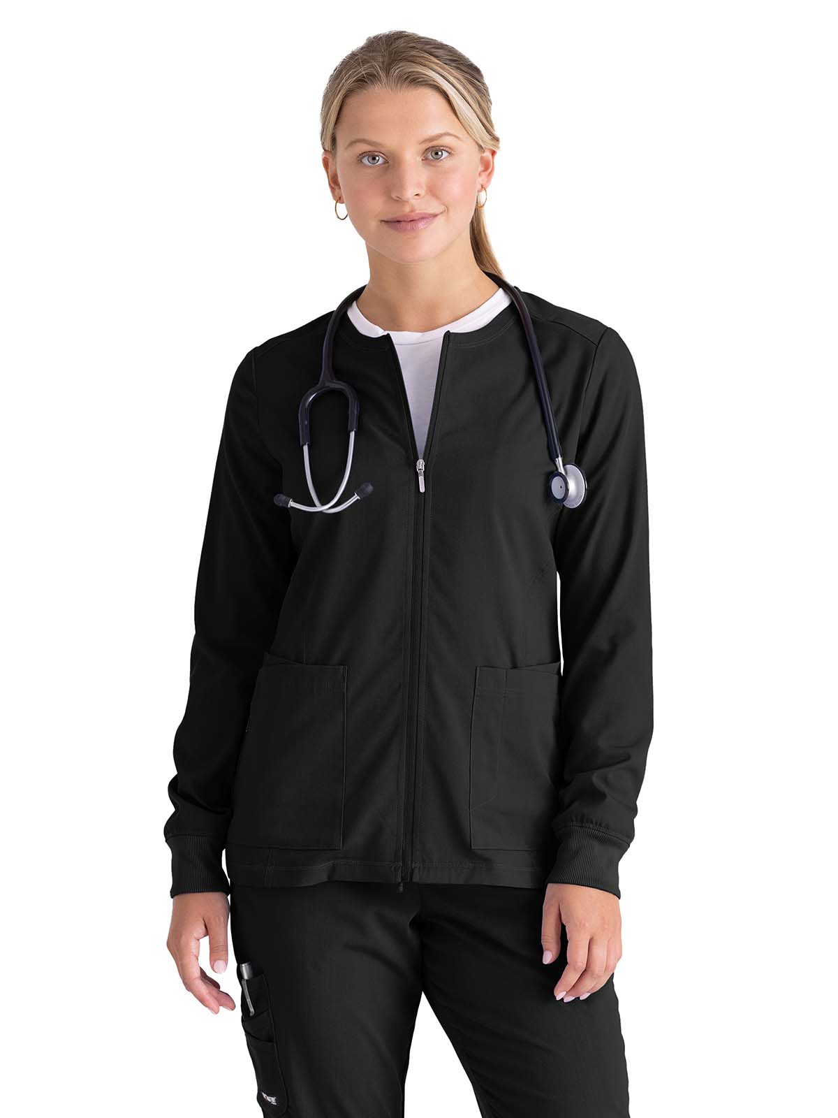 Grey's Anatomy Spandex Stretch - Women's Five-Pocket Gianna Warm-Up Scrub Jacket 54