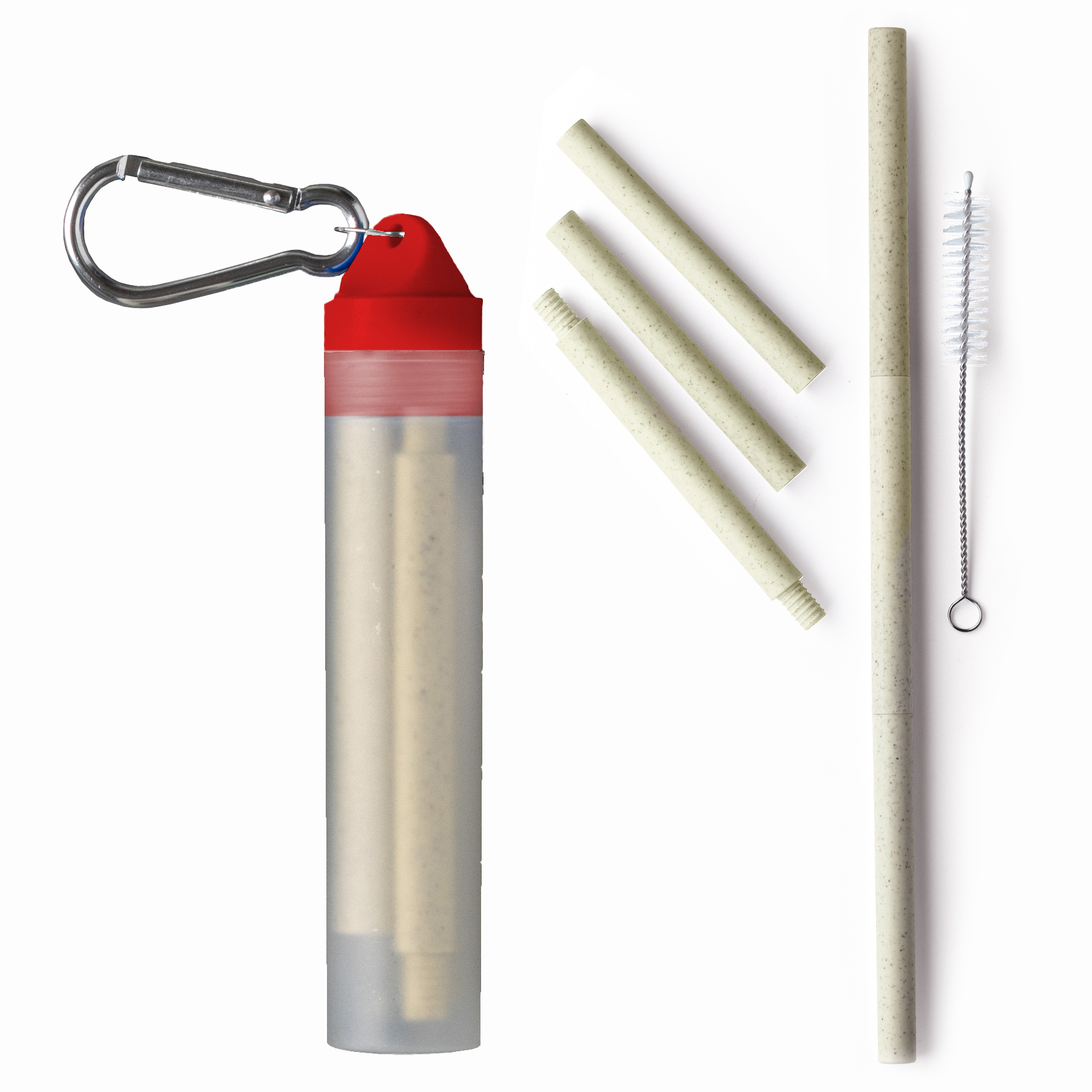 Wheat Straw Plastic Keychain Set 1