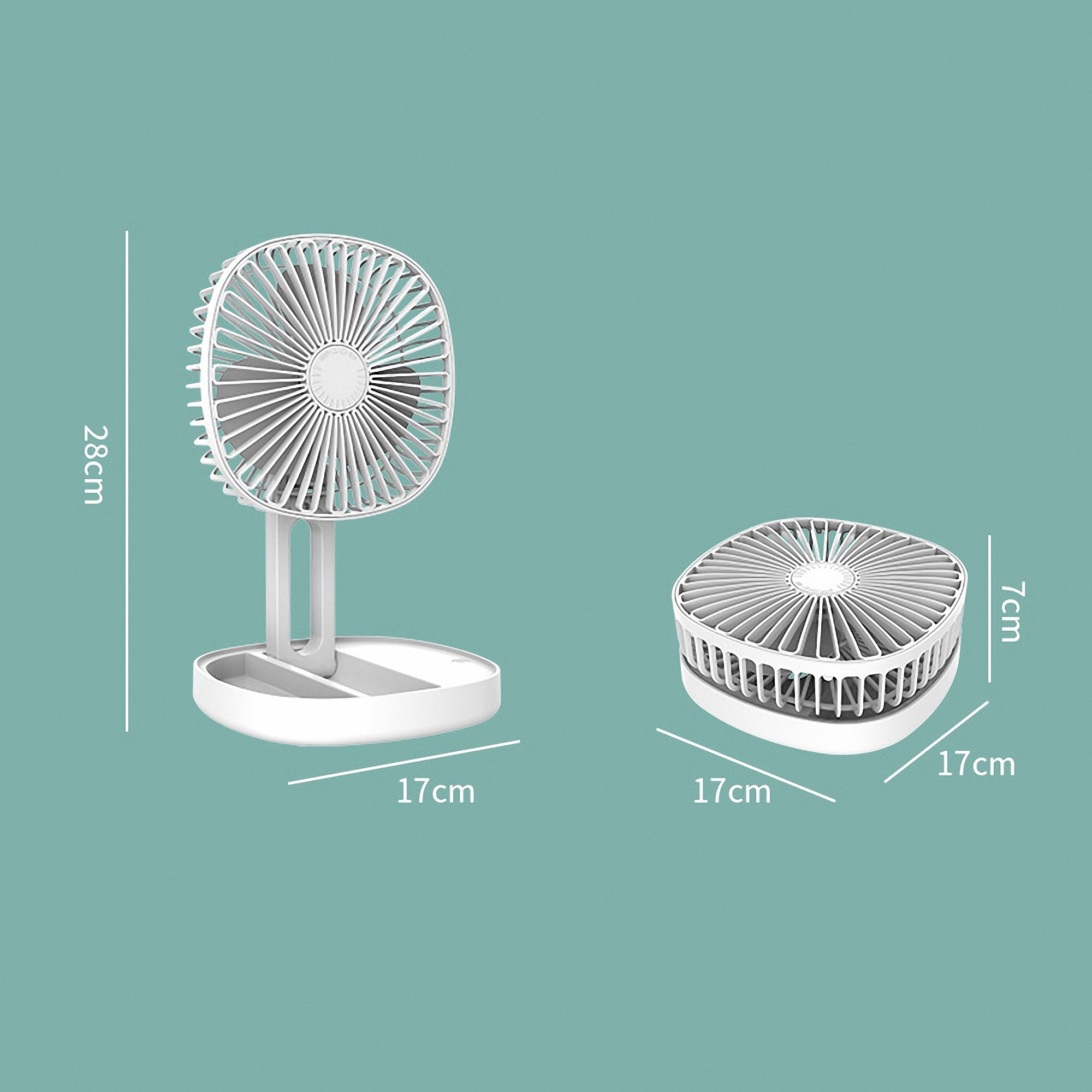 Portable Foldable 6.6" Desktop Aromatherapy Humidifier Fan 6
