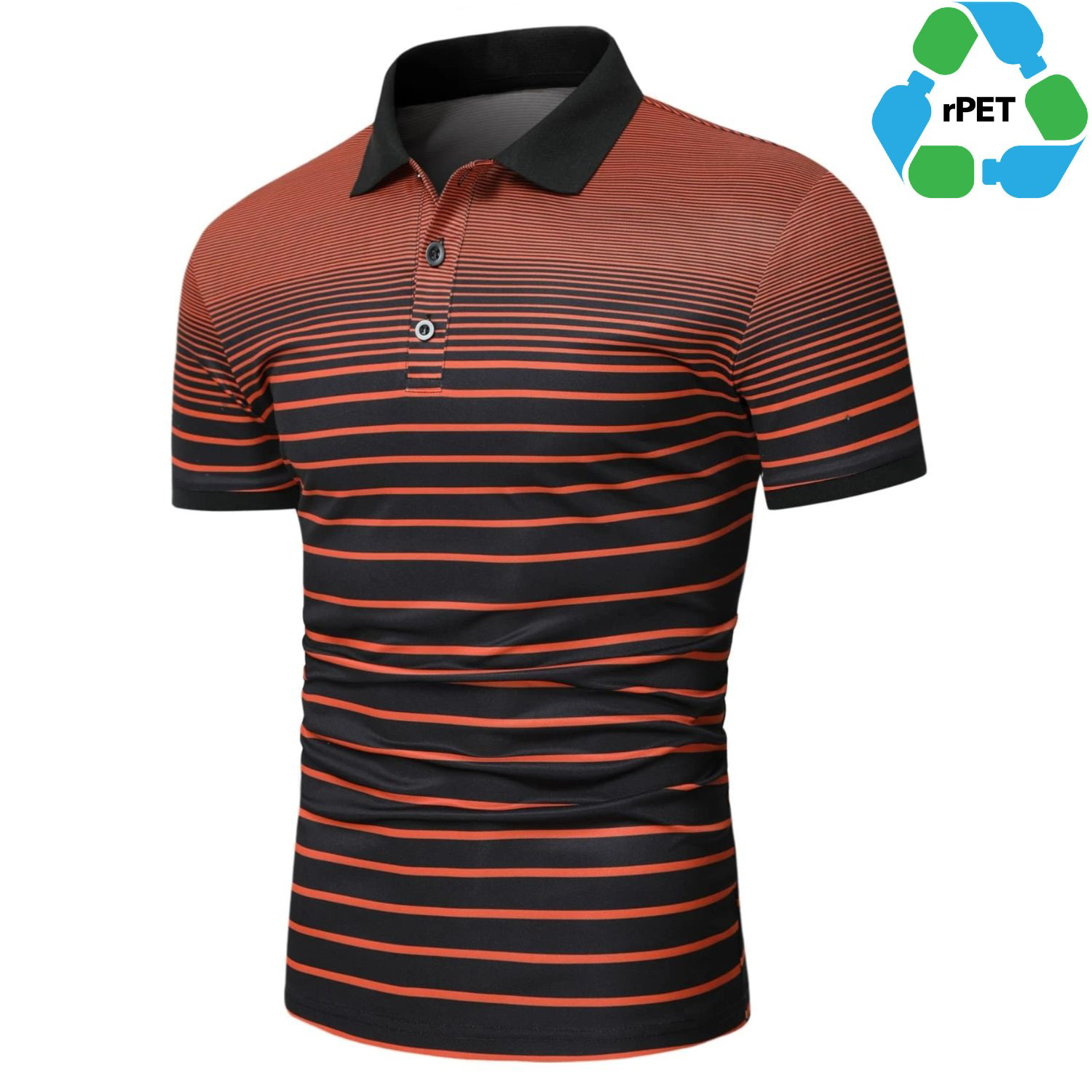 Men's rPET Recycled 100% Polyester Sublimation Performance Polo 2