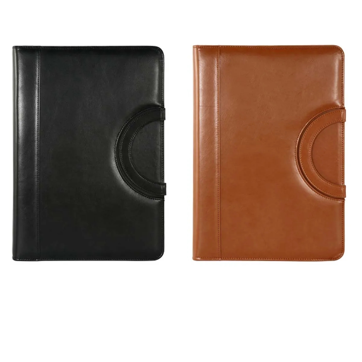 Business Zippered Leather Planner Binder Padfolio Organizer 5