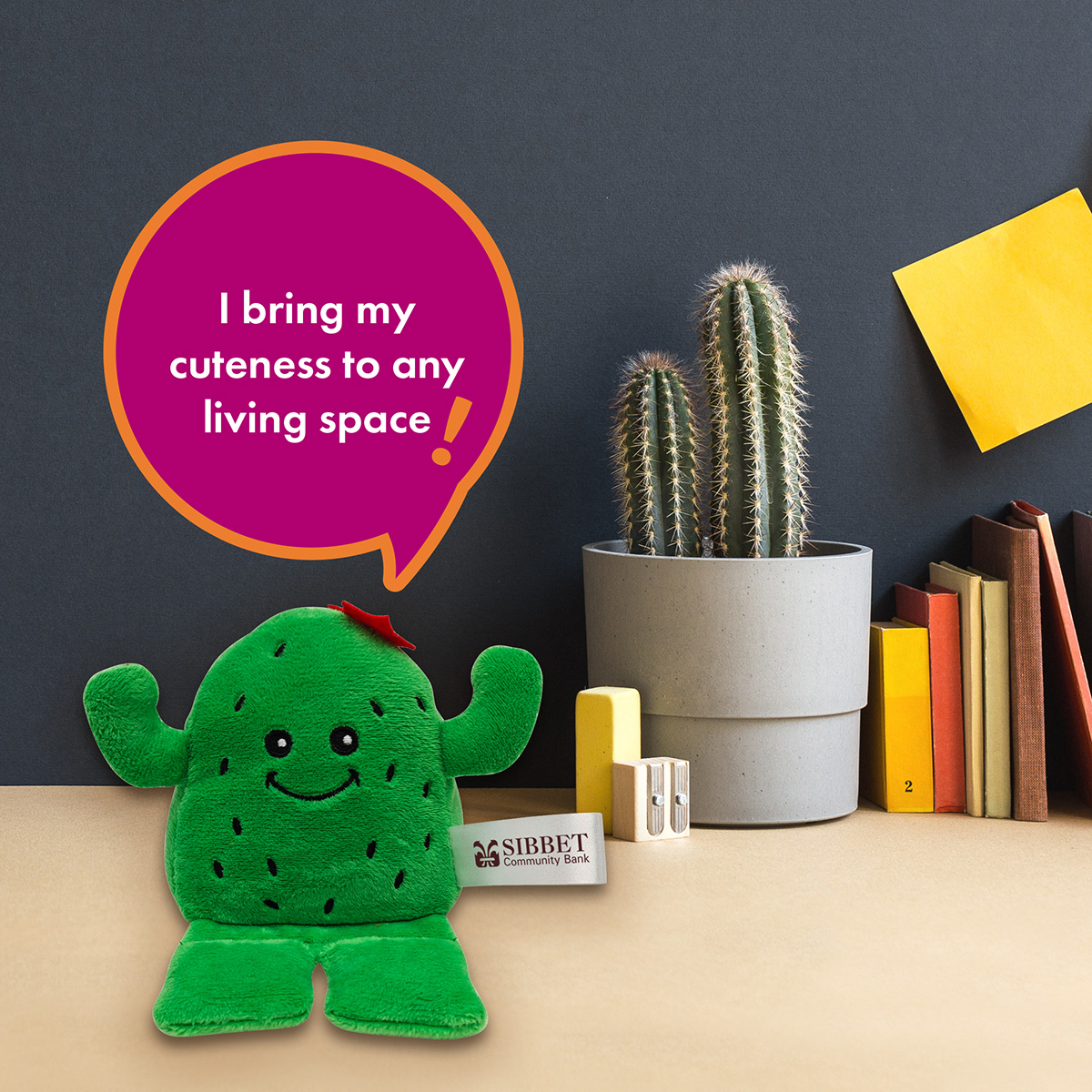 Phone Pals™ Weighted Plush Phone Holder - Cactus 10