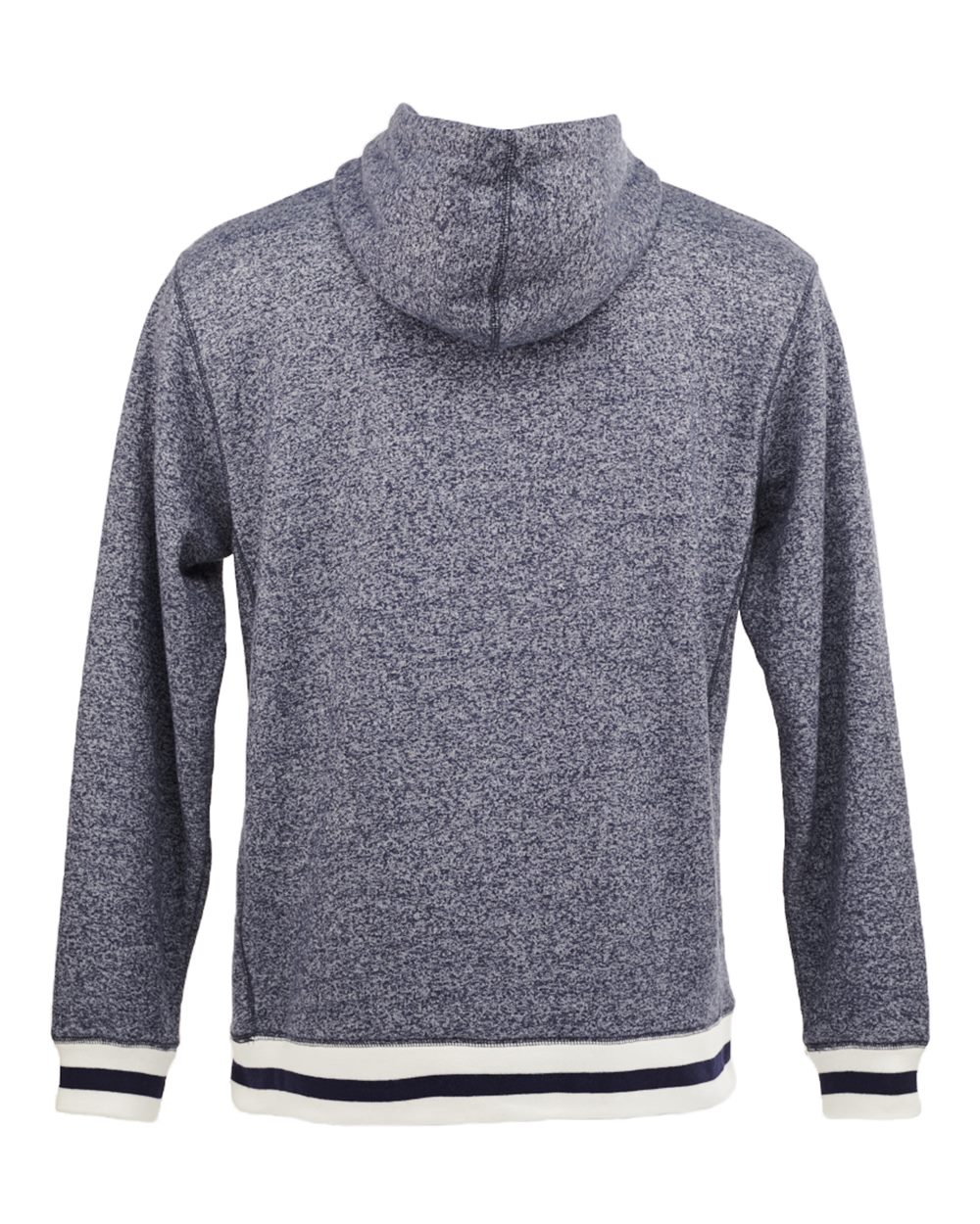 Unisex Peppered Fleece Lapover Hooded Sweatshirt - 8701 9