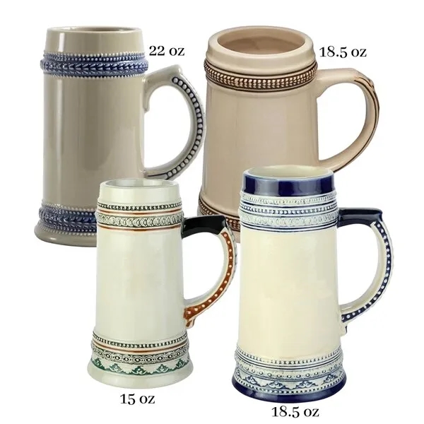 15/18.5/22 Oz. Ceramic Beer Mugs 7