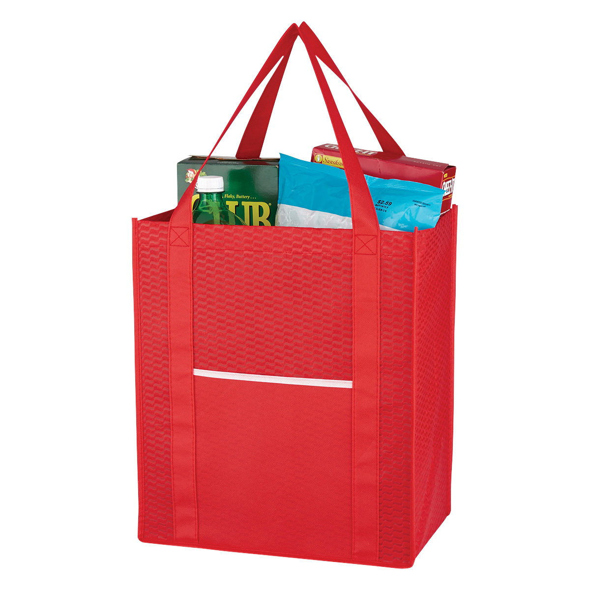 Non-Woven Wave Shopper Tote Bag 19