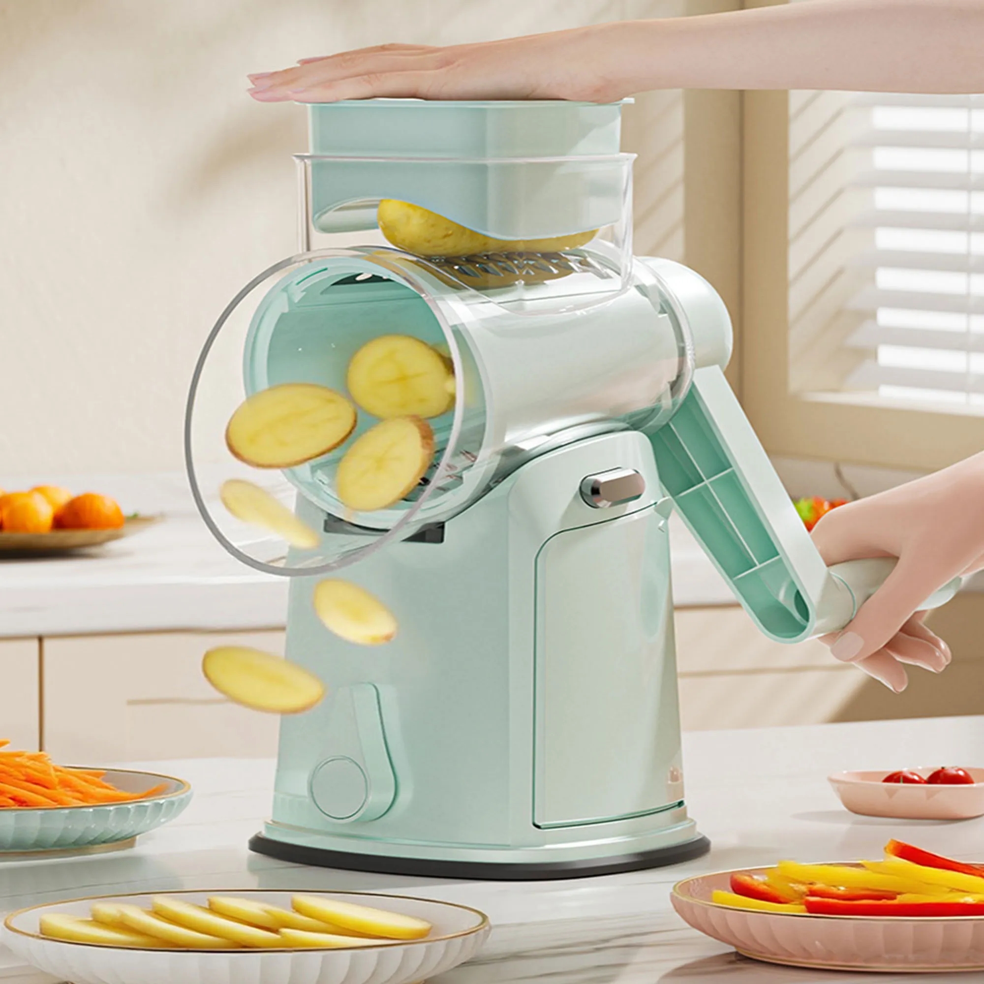 5-in-1 Hand Crank Vegetable Cutter 5
