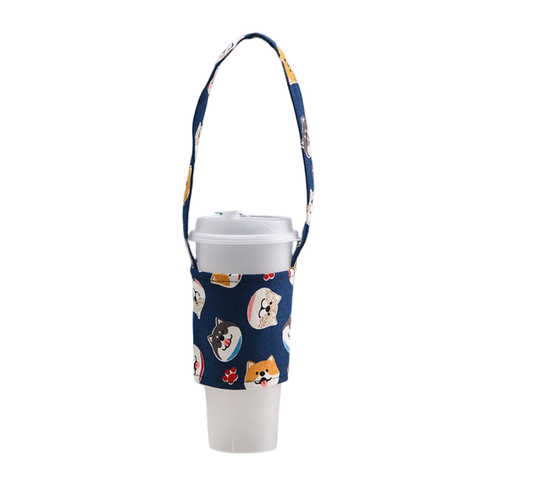 Eco-friendly Cotton Canvas Cup Sleeve, custom koozie with logo imprint 5