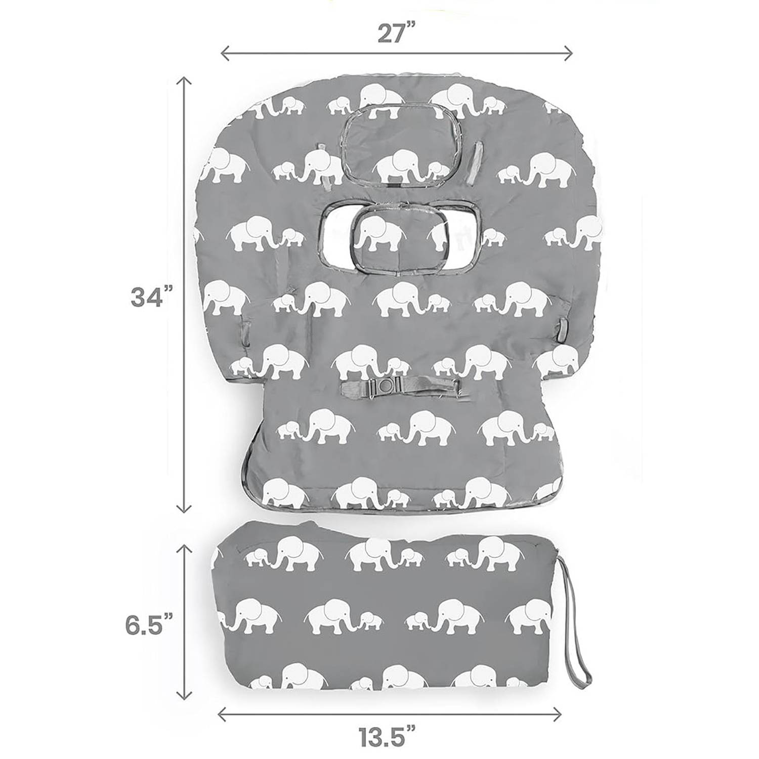 Soft Baby Shopping Cart Highchair Cover w/ Storage Pouch 10