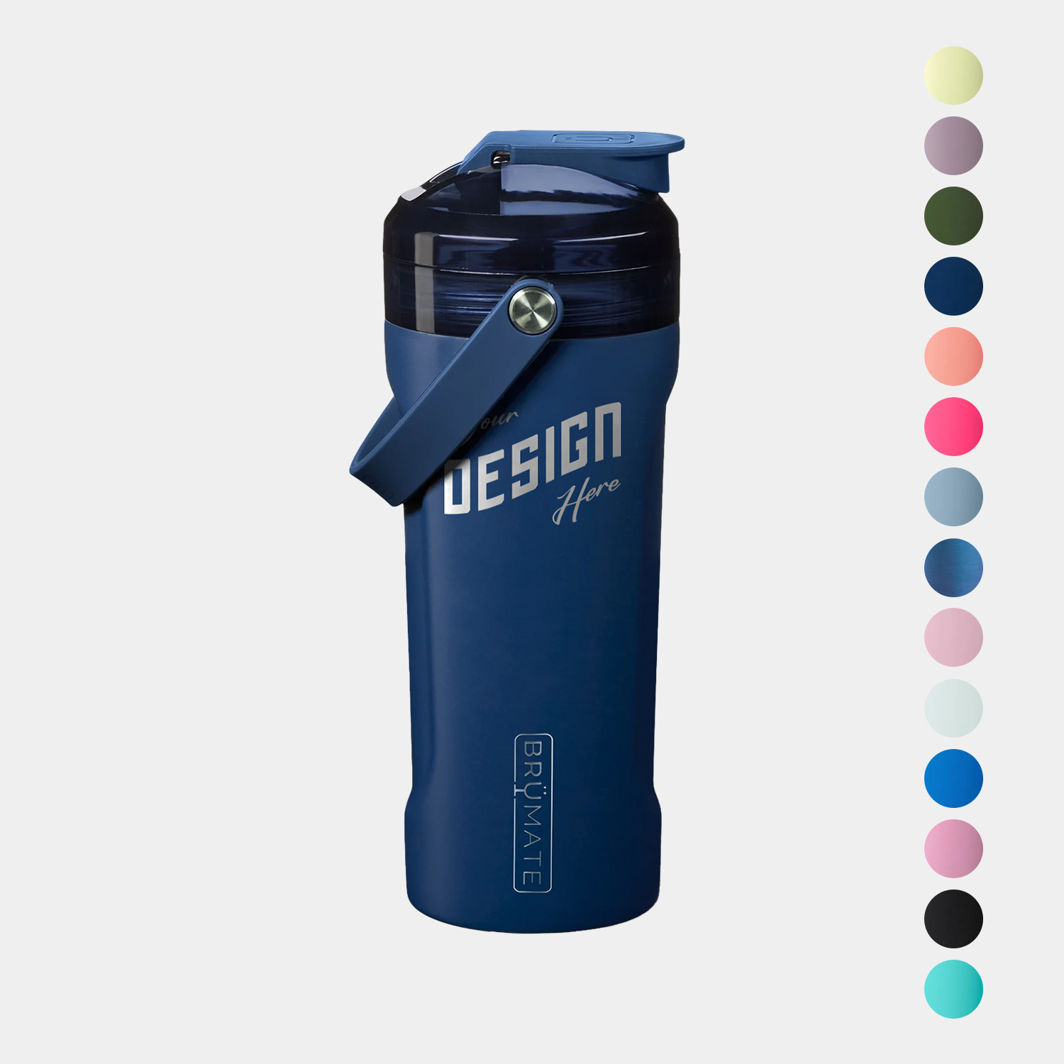 26 oz BruMate® Stainless Steel Insulated Multishaker Bottle, custom water bottle with logo imprint 2