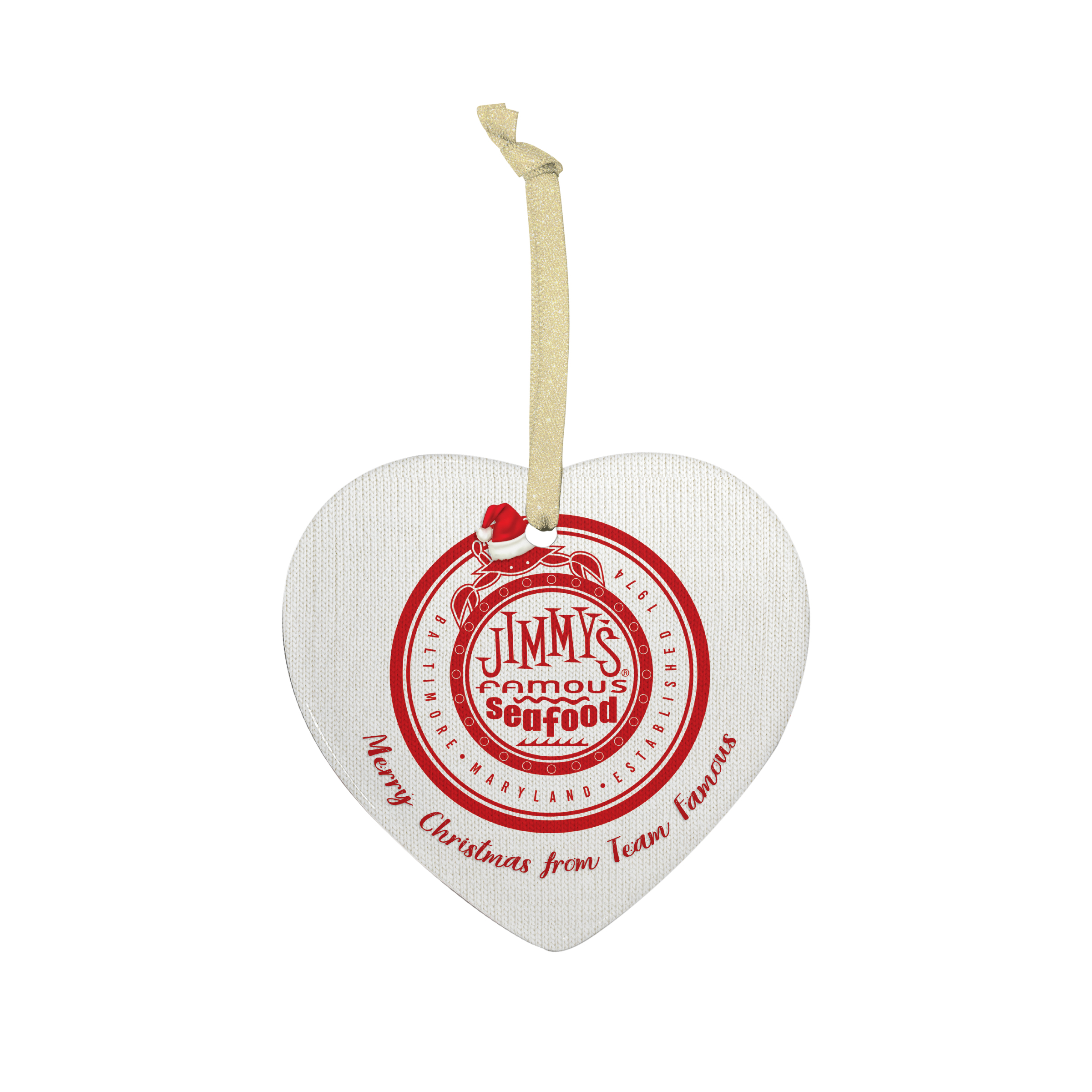 Heart Ceramic Holiday Ornament 5