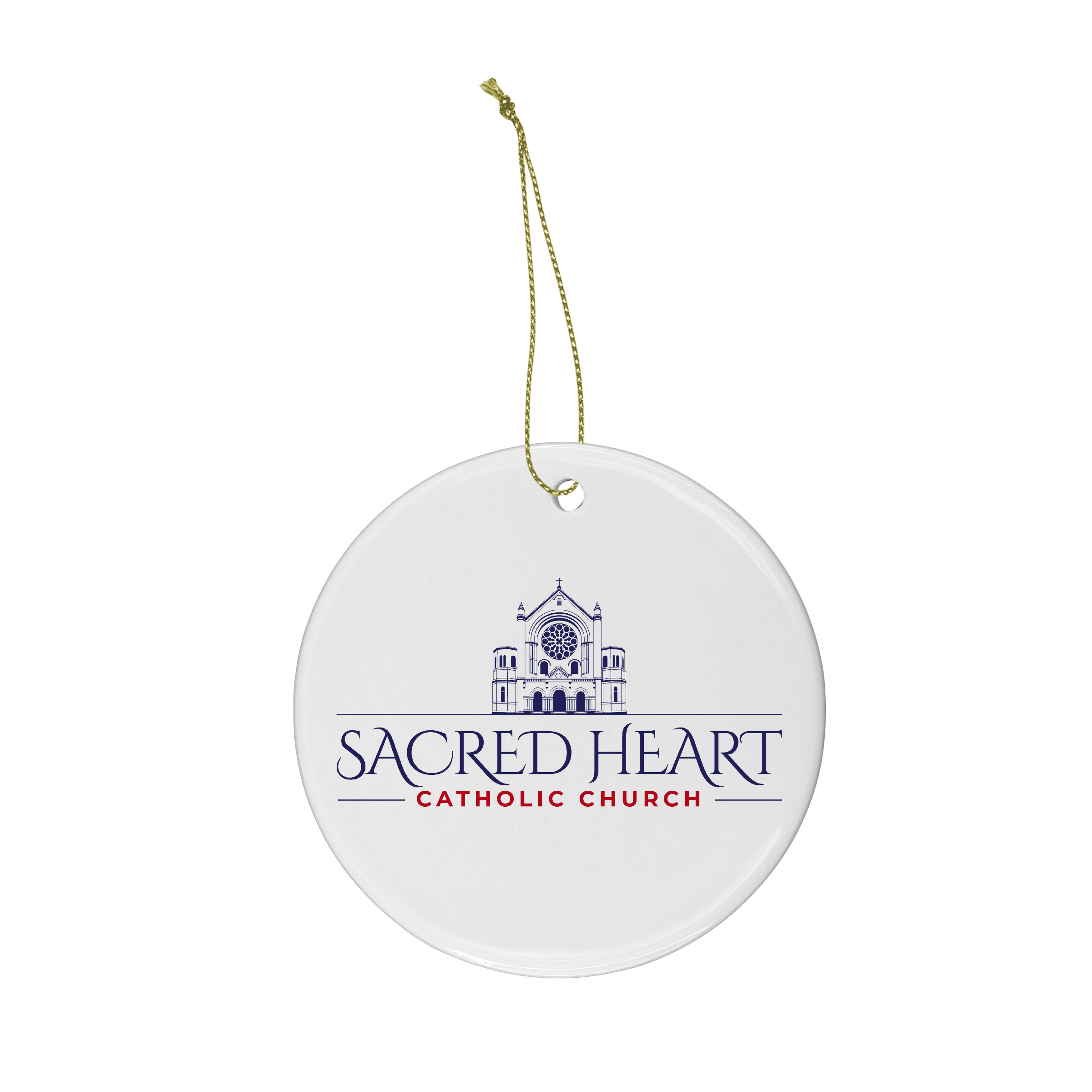 Round Ceramic Holiday Ornament