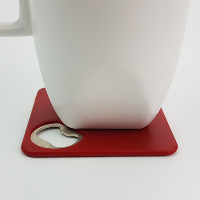 Square Bottle Opener with Coaster 5