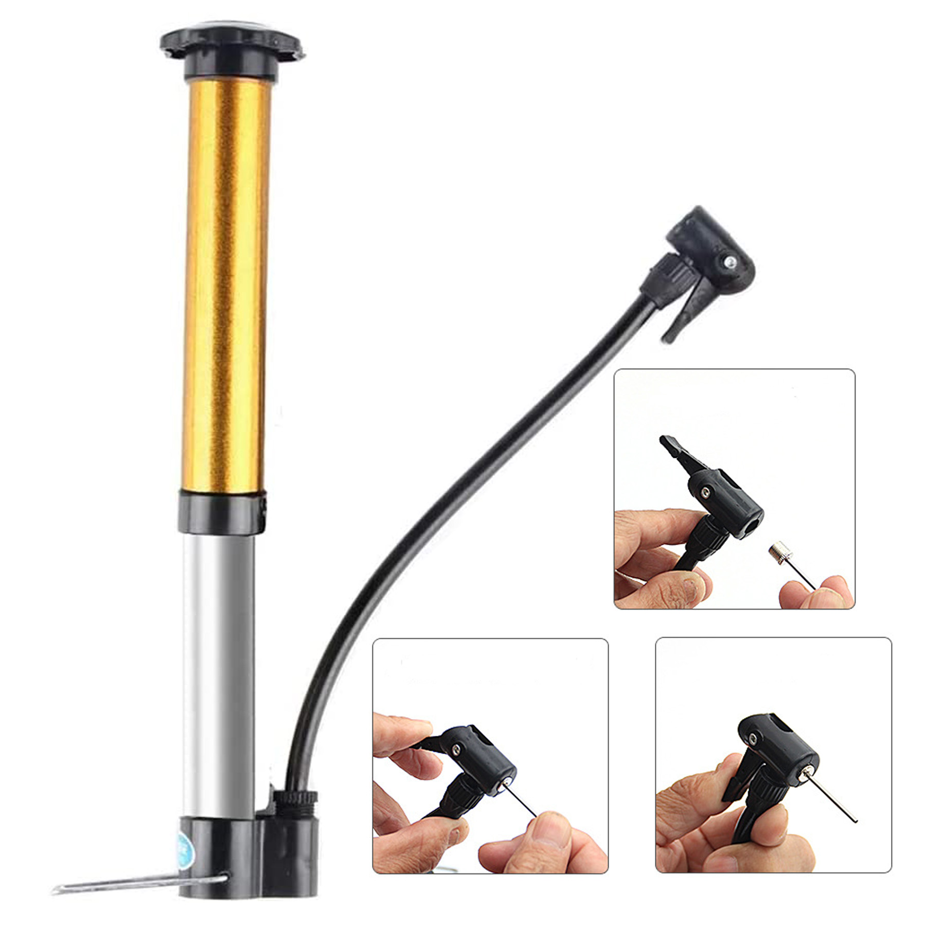 Portable Air Pump Bicycle Ball Pump Inflator 2