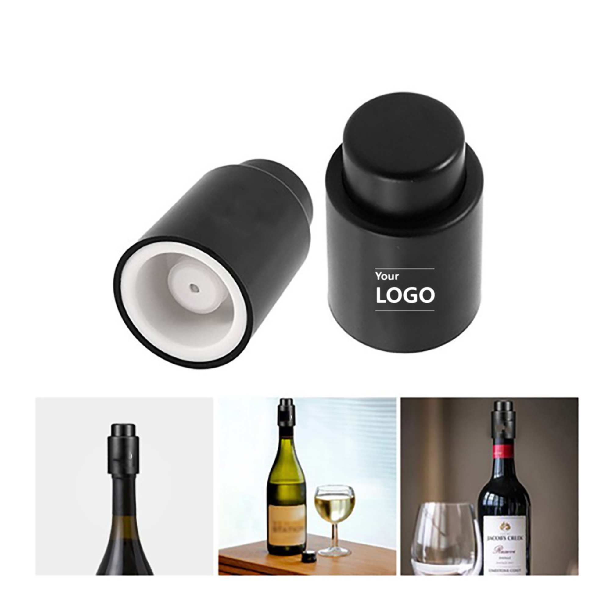 Plastic Press Wine Bottle Stopper 2