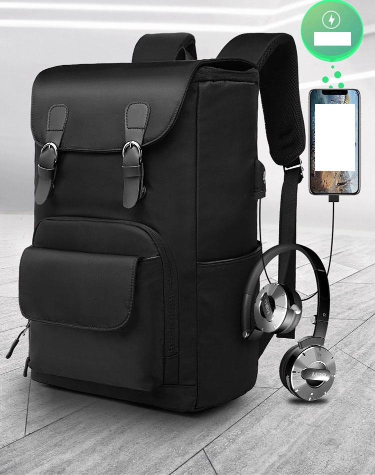 Custom Men's Sports Waterproof Laptop Bags with USB Port 1