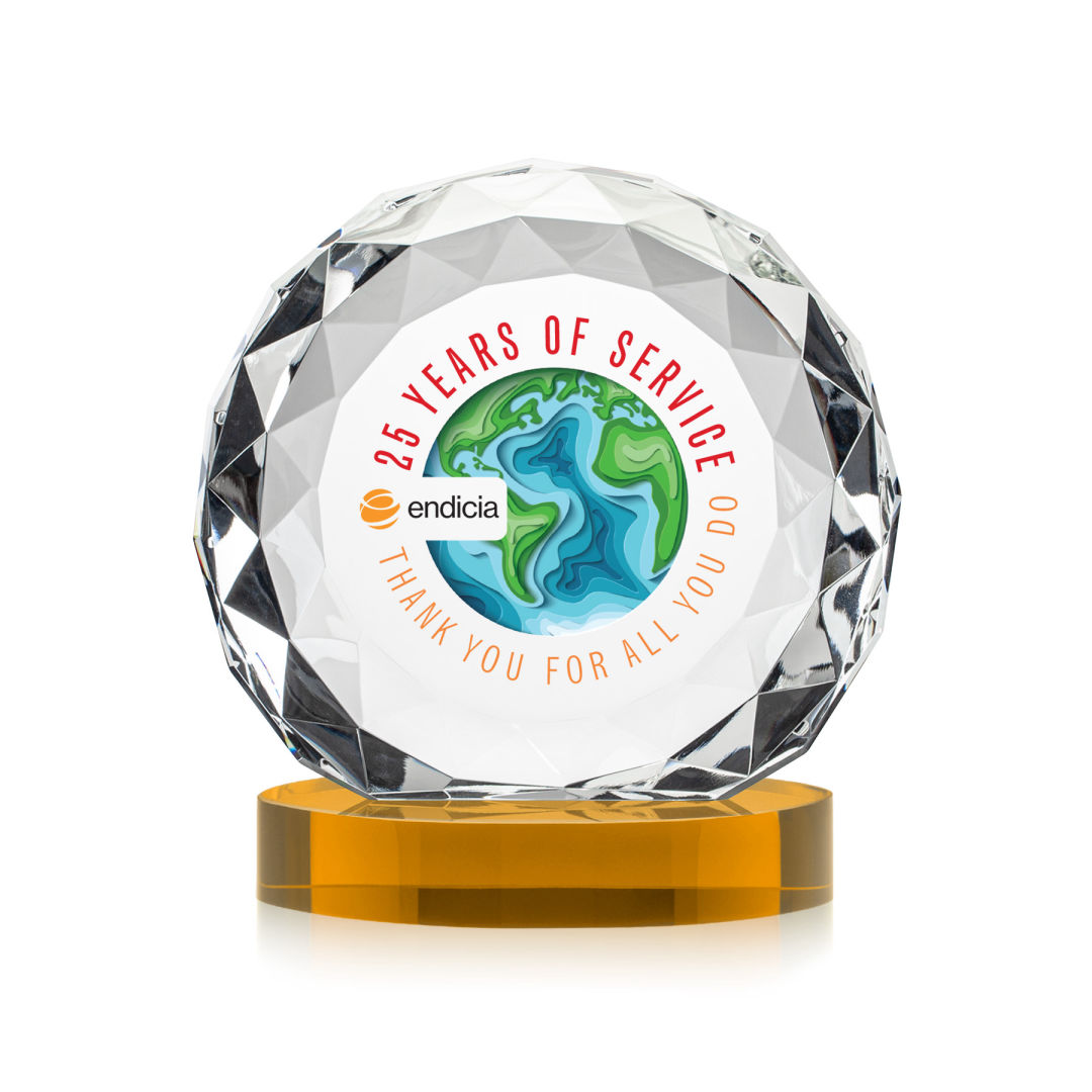 Seville VividPrint™ Award on Alberton Base - Amber 8