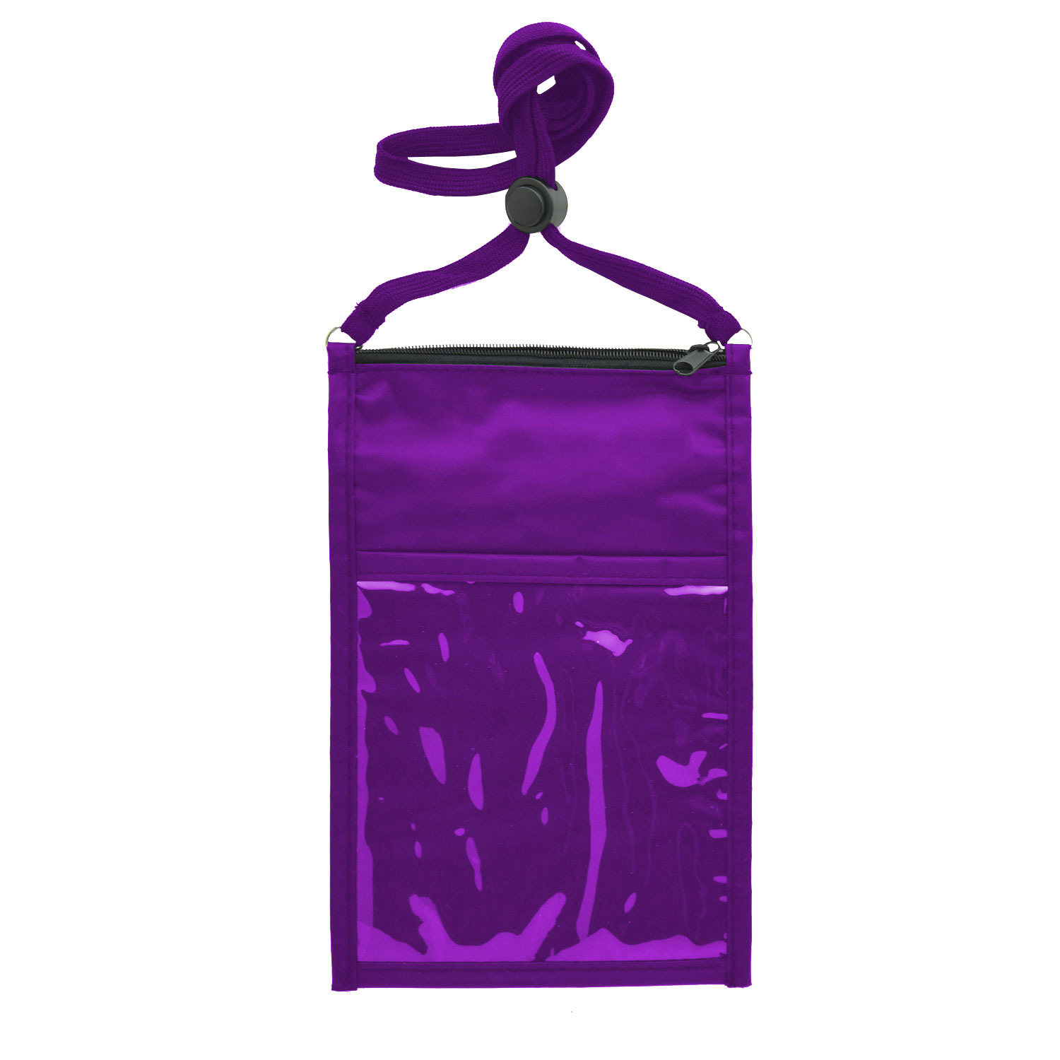 NYLON LARGE DOUBLE POUCH NECK WALLET 14
