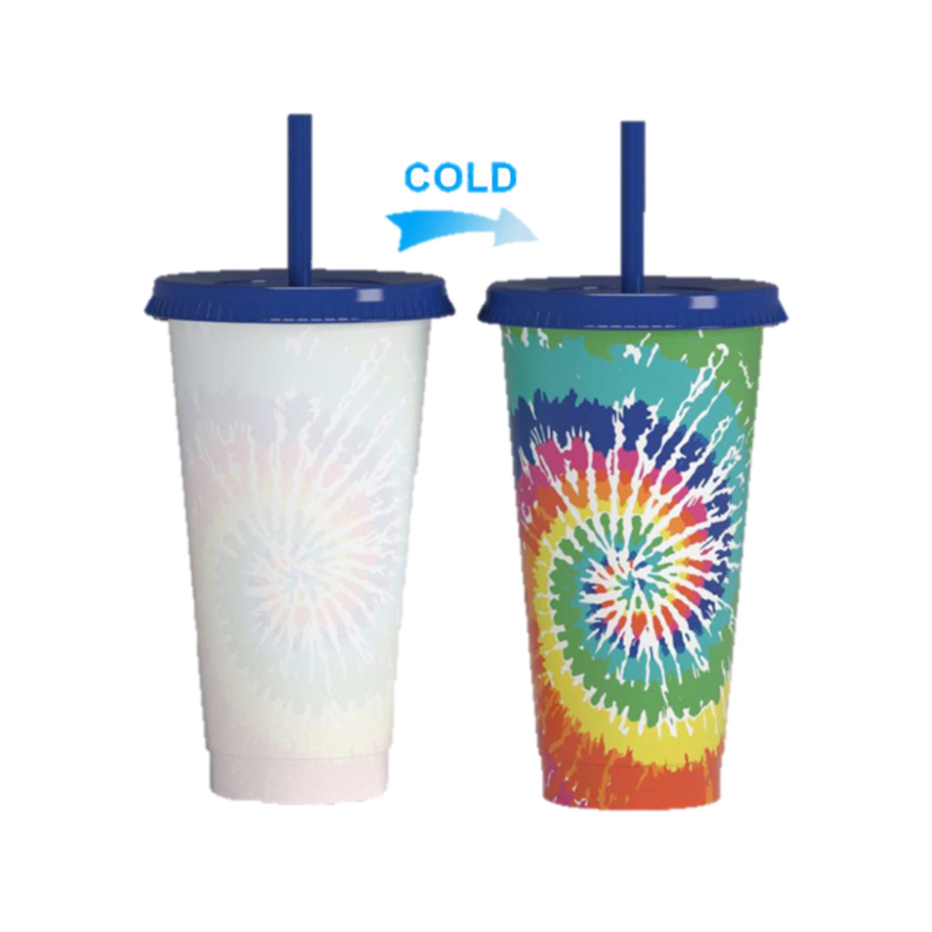 Color Changing Tumbler w/Lid & Straw 2