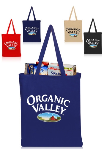 4 oz Colored Cotton Tote Bag - 14" W x 17" H 2