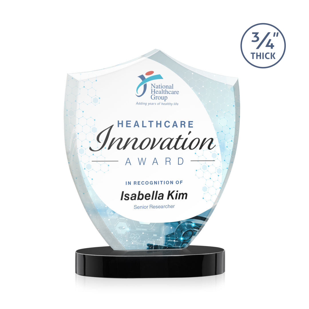 Scudo Shield VividPrint™ Award on Alberton Base - Black 6
