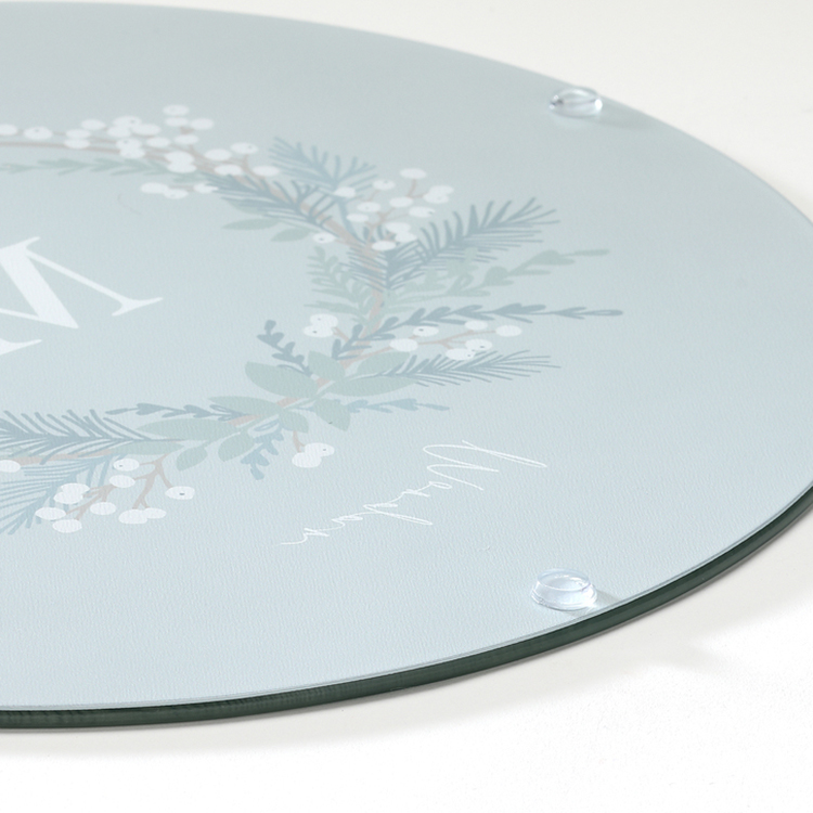 Holiday Monogram Round Cutting Board 2