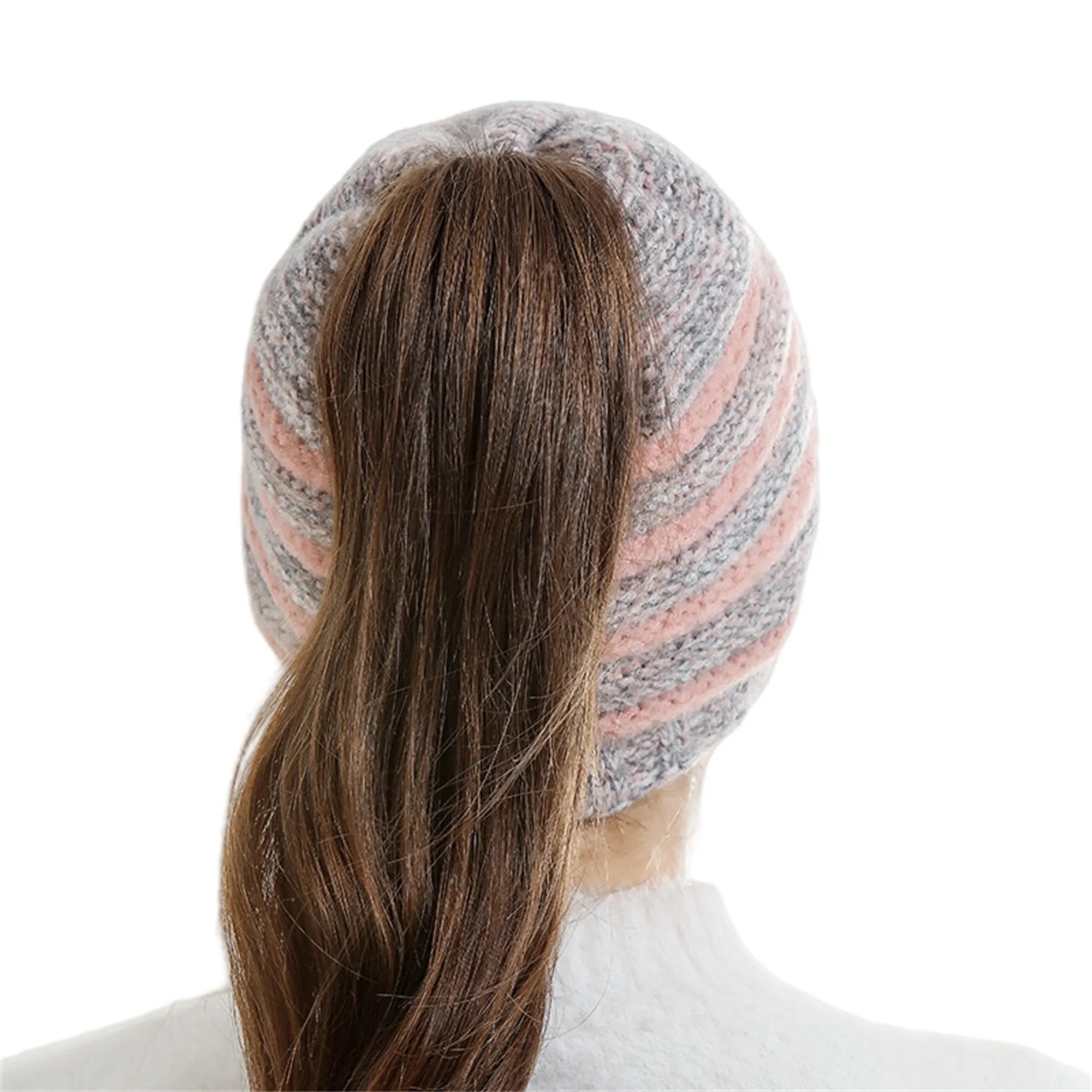 Warm Knit Ponytail Hat 10