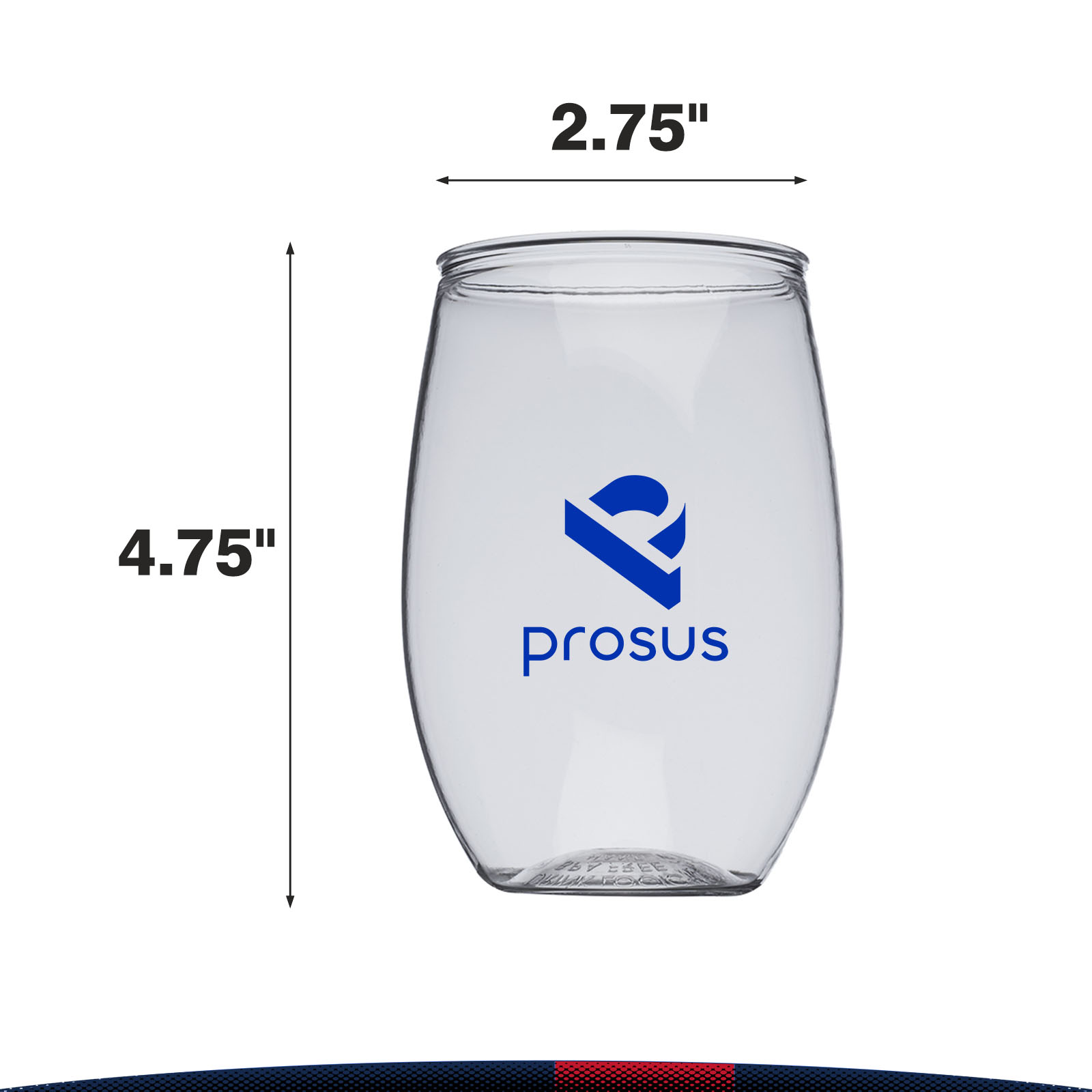 16 oz. Maeve Plastic Stemless Wine Glasses 5