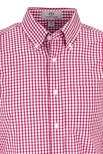 Easy-Care Gingham Check Shirt 60