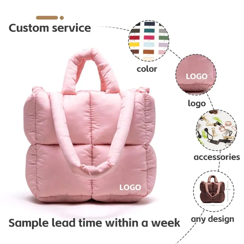 Custom Puffer Tote Bag, custom tote bag with logo imprint 3