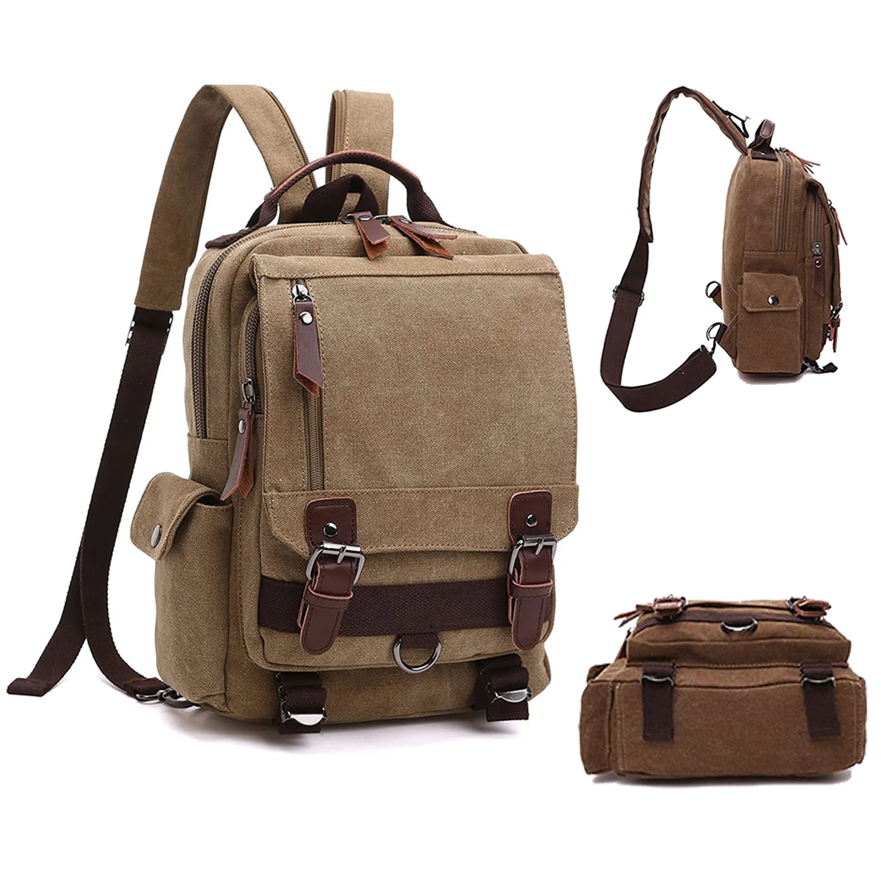 Canvas travel Cross-Body bag 6