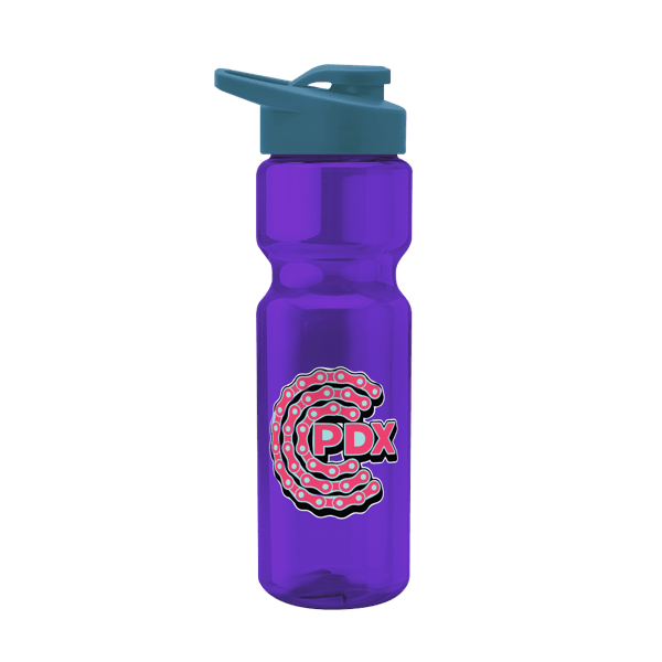 Blazer 28oz Transparent Bike Bottle w/Drink-thru Lid 2638