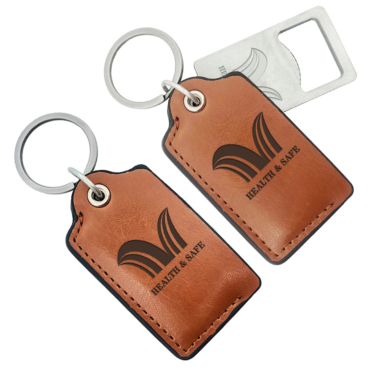 Leather Bottle Opener Keychain 1