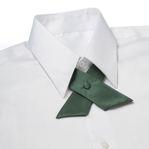 Hunter Green Polyester Satin Crossover Tie 2