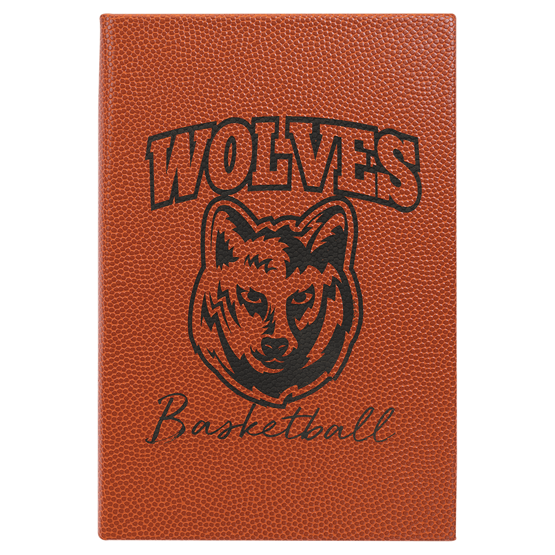 5 1/4" x 8 1/4" Basketball Leatherette Journal with Lined Notepad 2