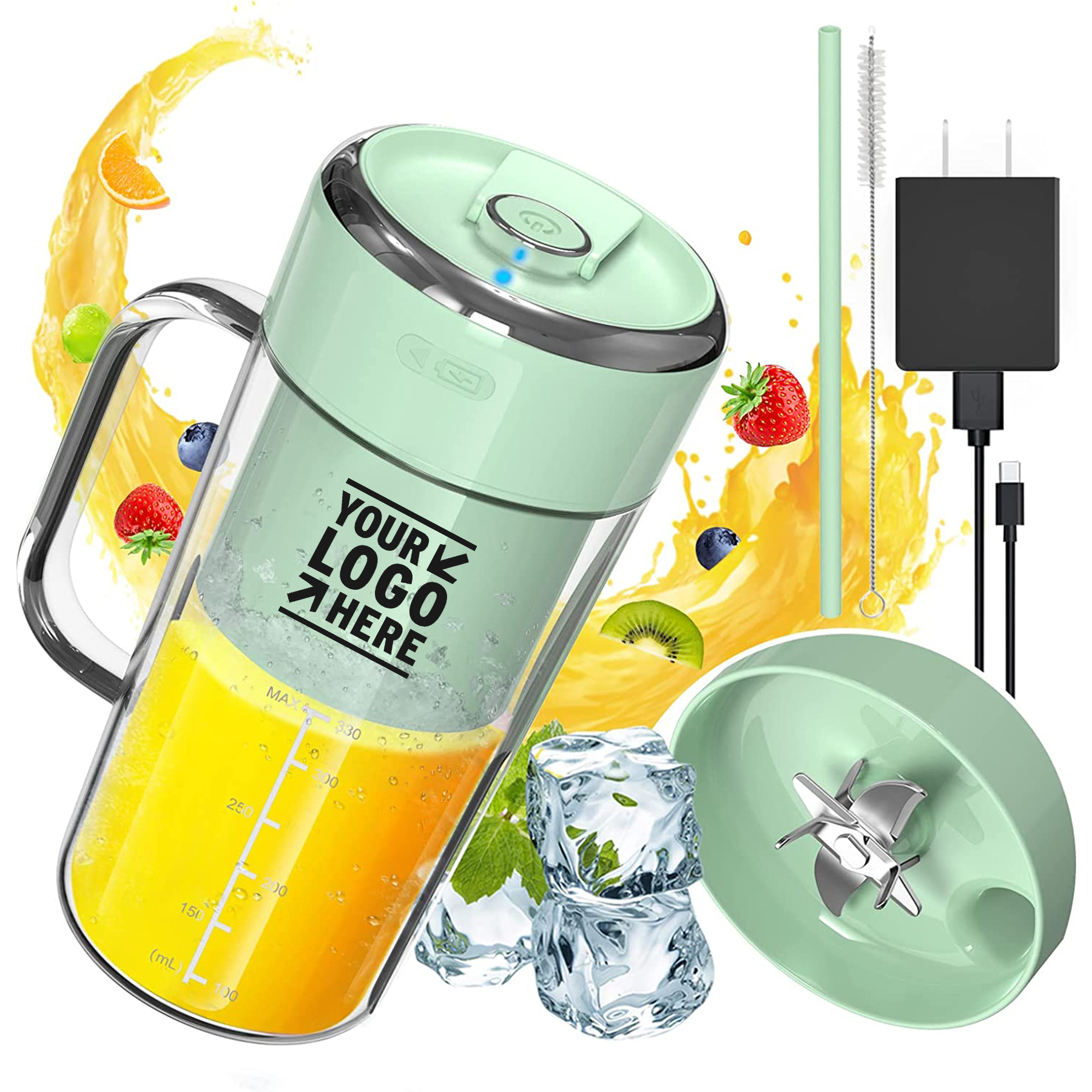 12 oz Multifunction Portable Juicer Blender with 15-Second Ice-Crushing Power 2