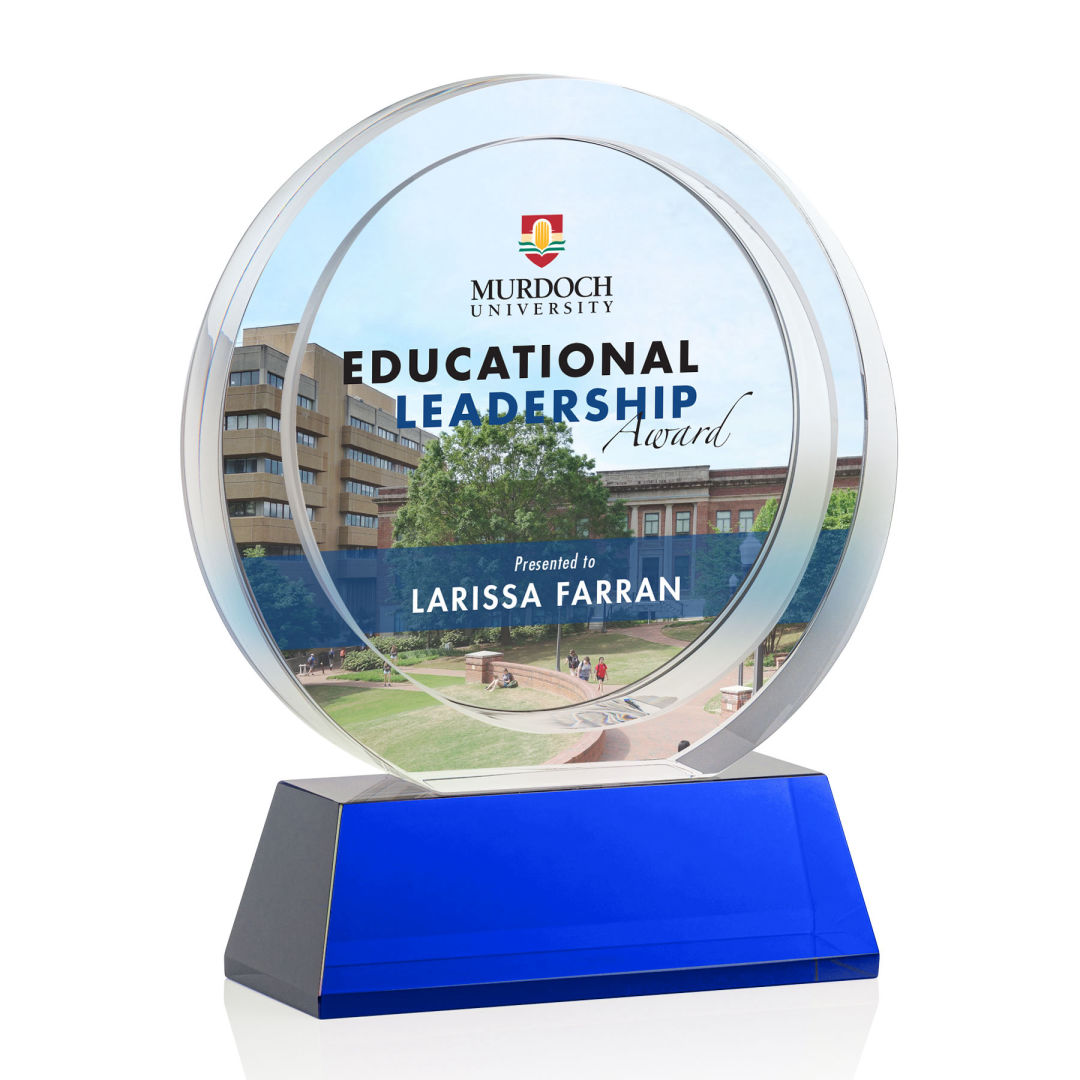 Templeton VividPrint™ Award on Base - Blue 9