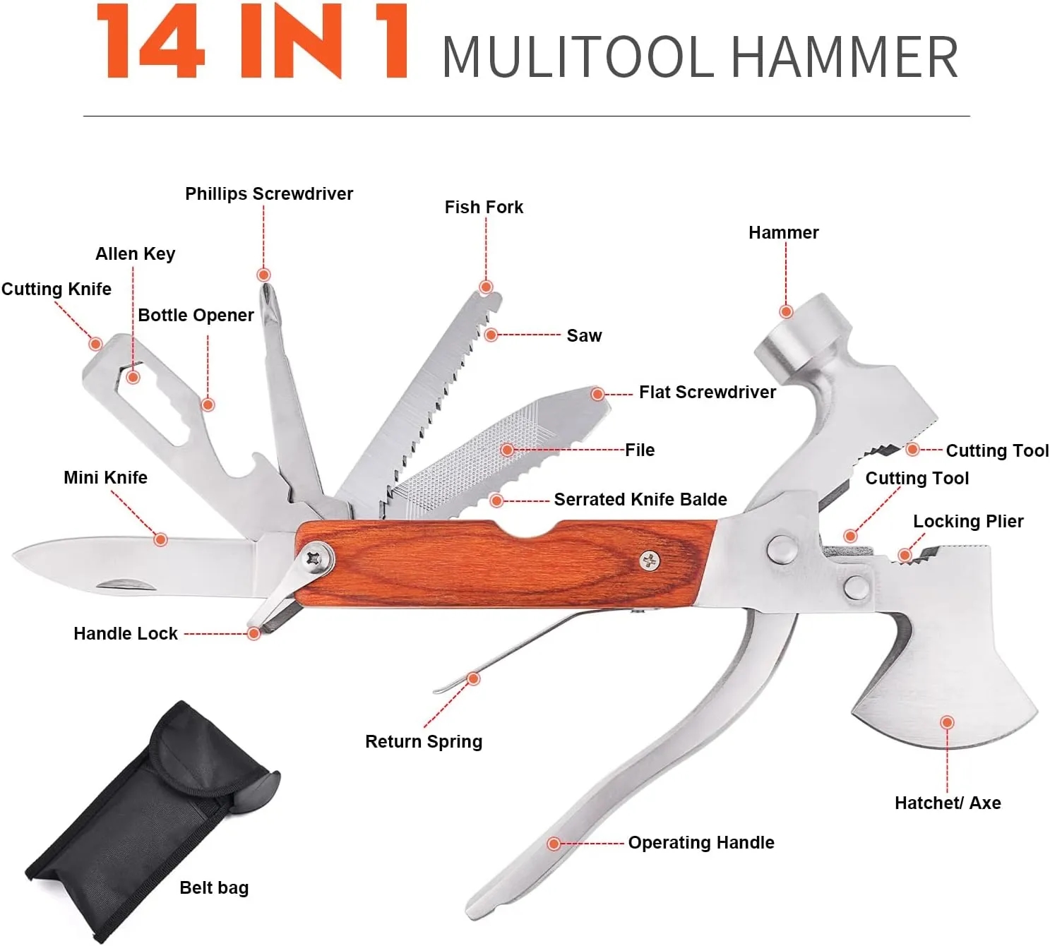 Emergency Escape Tool with Axe Hammer 3