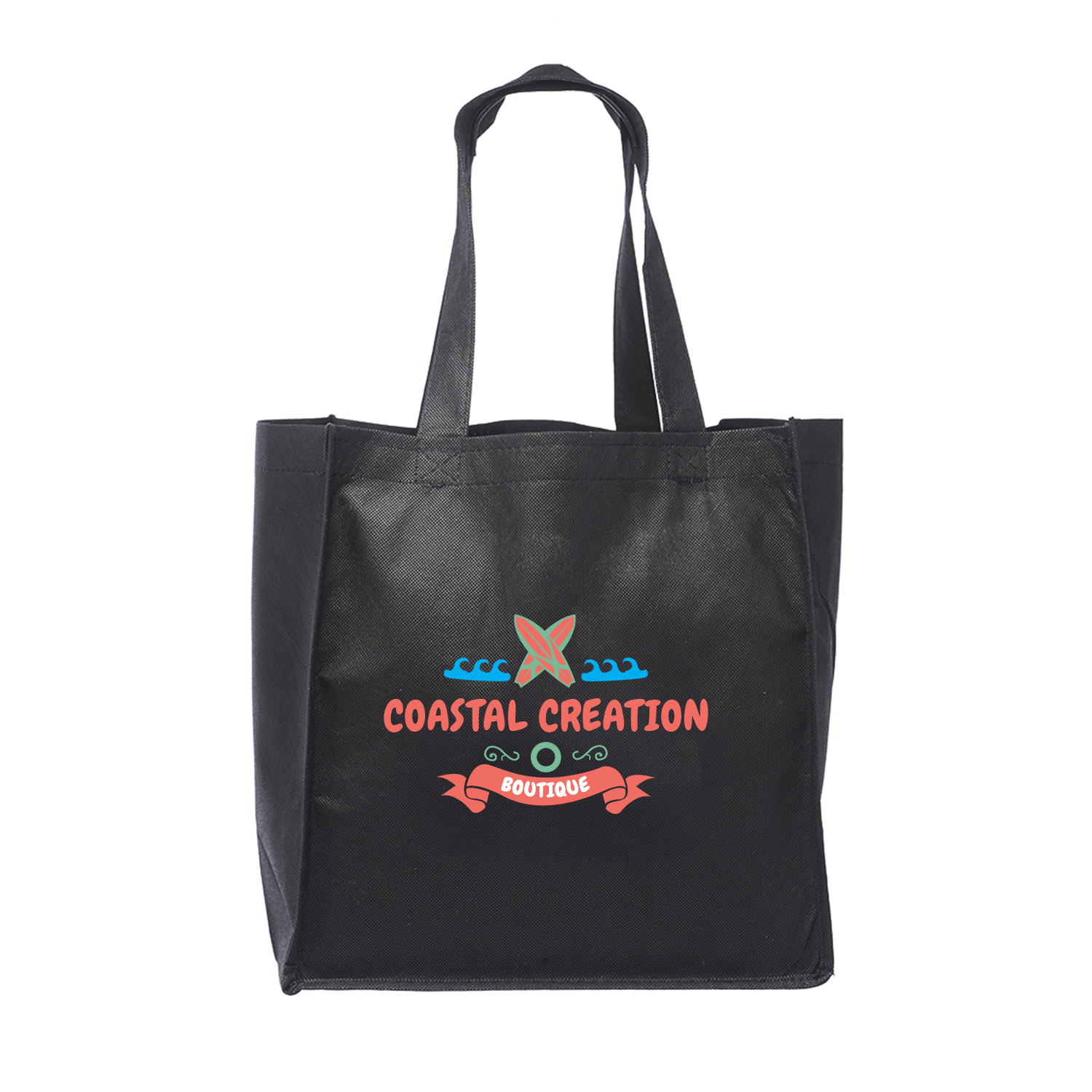 Clipper Non-Woven Grocery Tote Bag (Full Color Imprint) 3