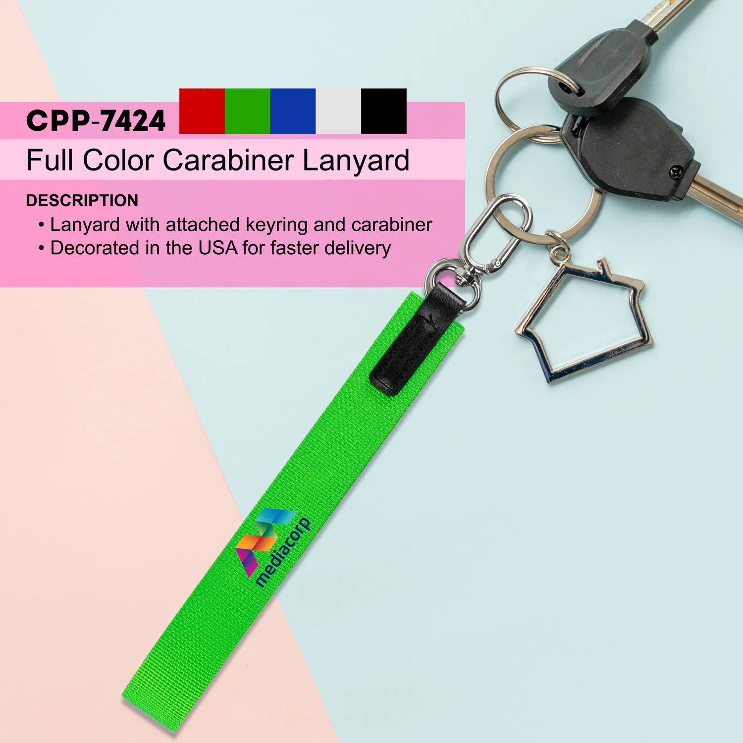 Full Color Carabiner Lanyard 6