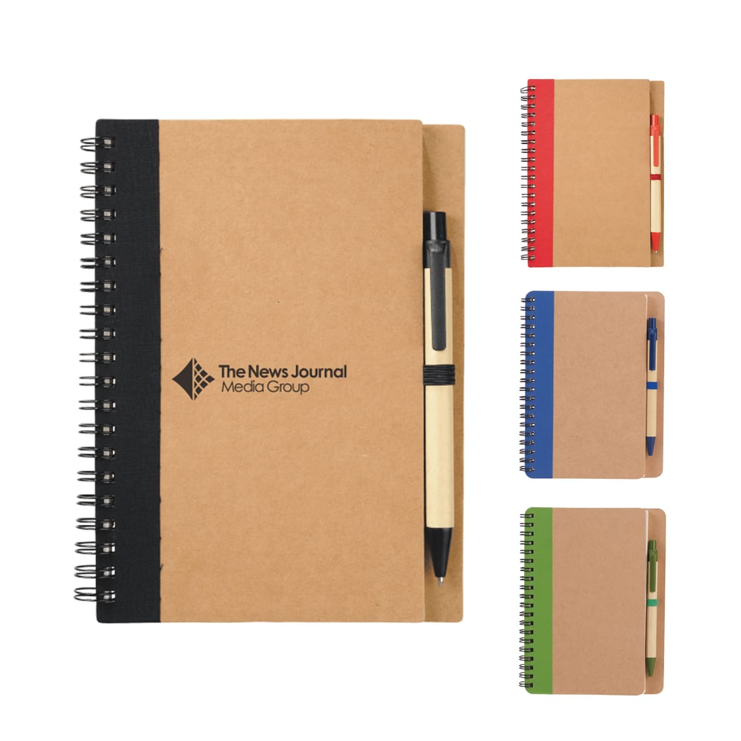 FSC® Mix 5" x 7" Eco Spiral Notebook with Pen 31