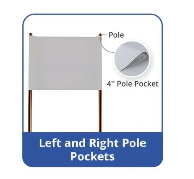 Break Away Banner with Left and Right Pole Pocket (1ft x1ft) 4
