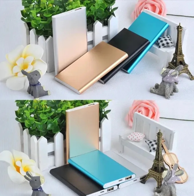 5000mAh Slim Metal Power Bank Bulk Wholesale Custom Logo Promotional Charger Gift 2