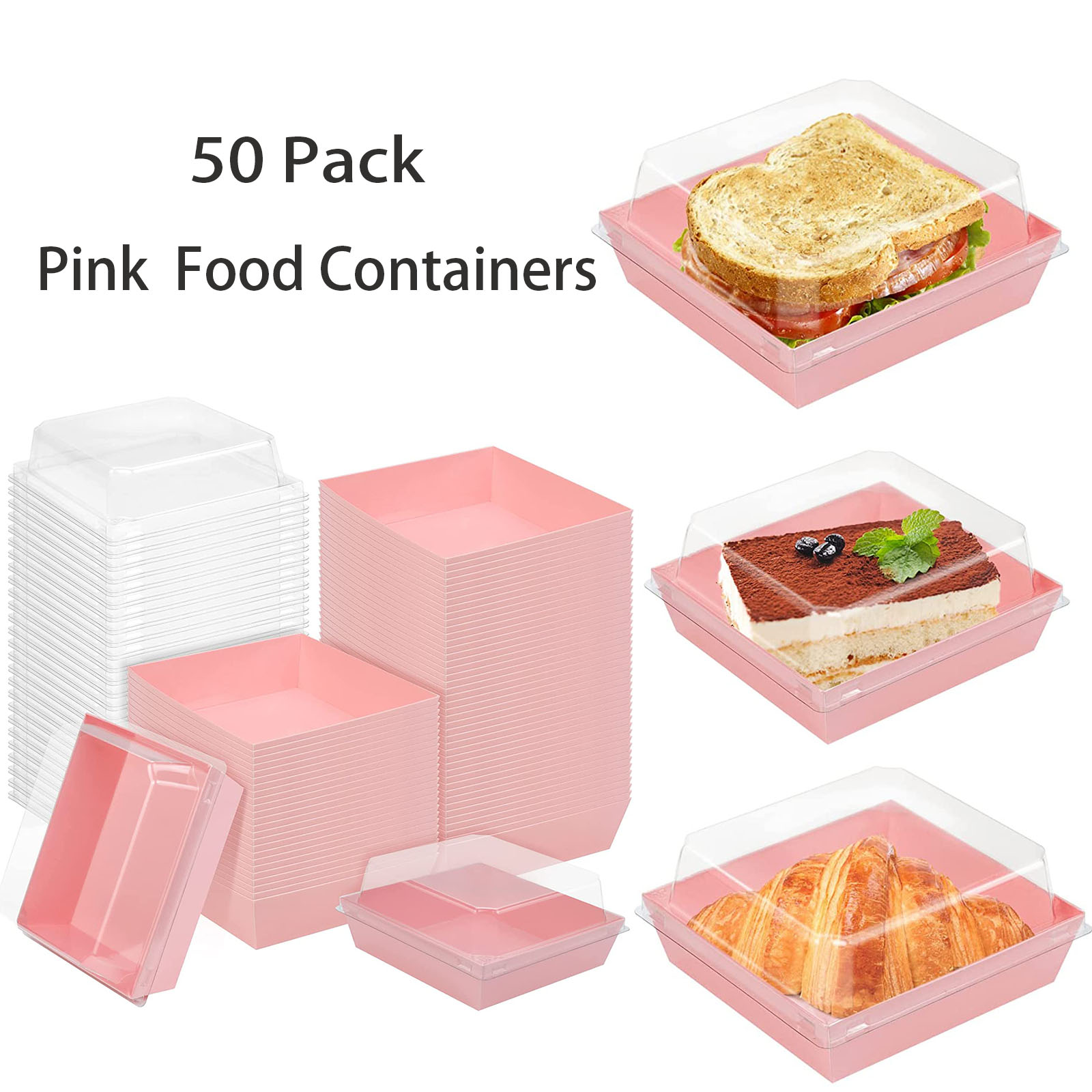 5" Brown Square Disposable Paper Charcuterie Box 2
