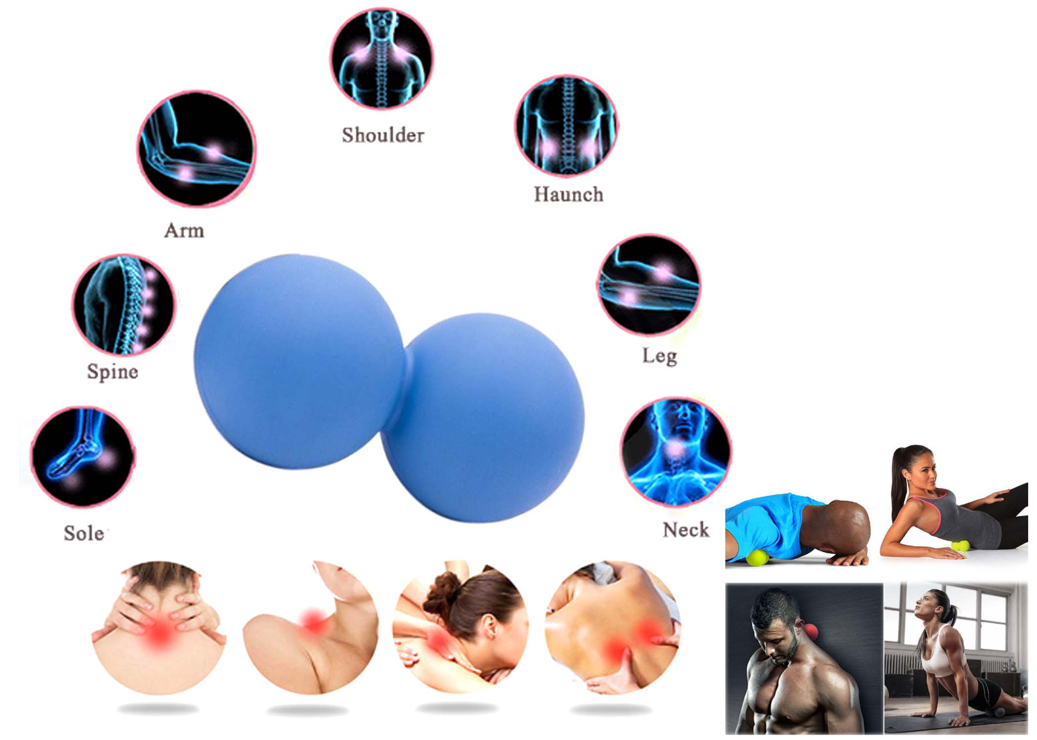 iBank ® Exercise Double Massage Ball 2
