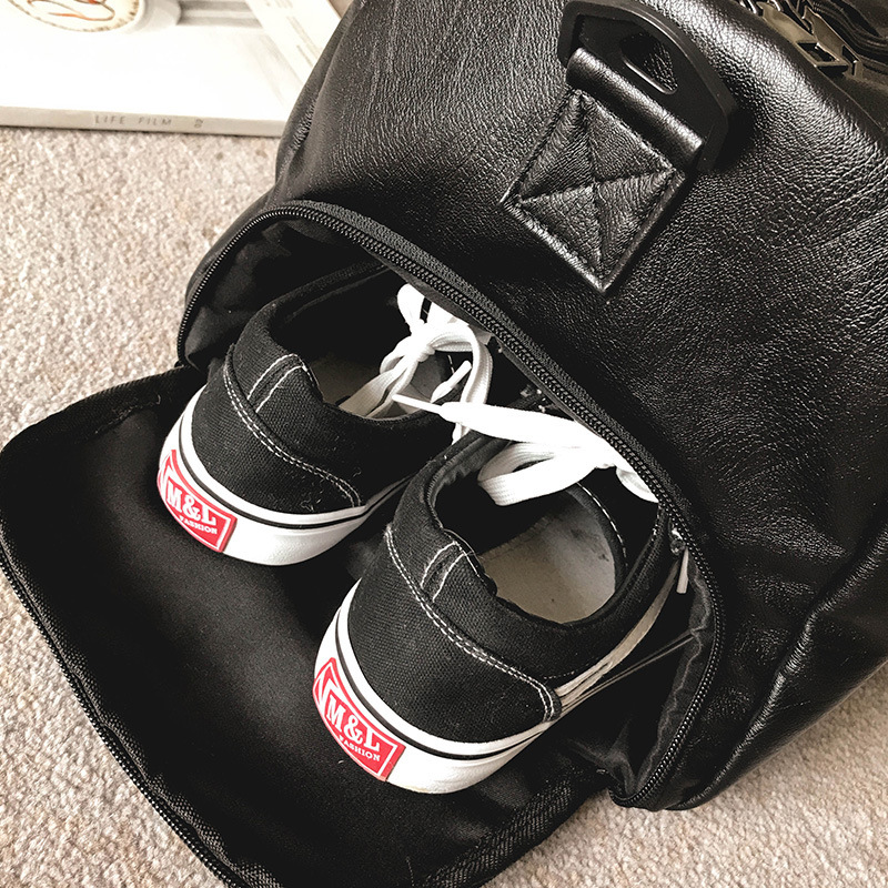 Leather Travel/Duffel Gym Bag W/ Shoe Pouch 7