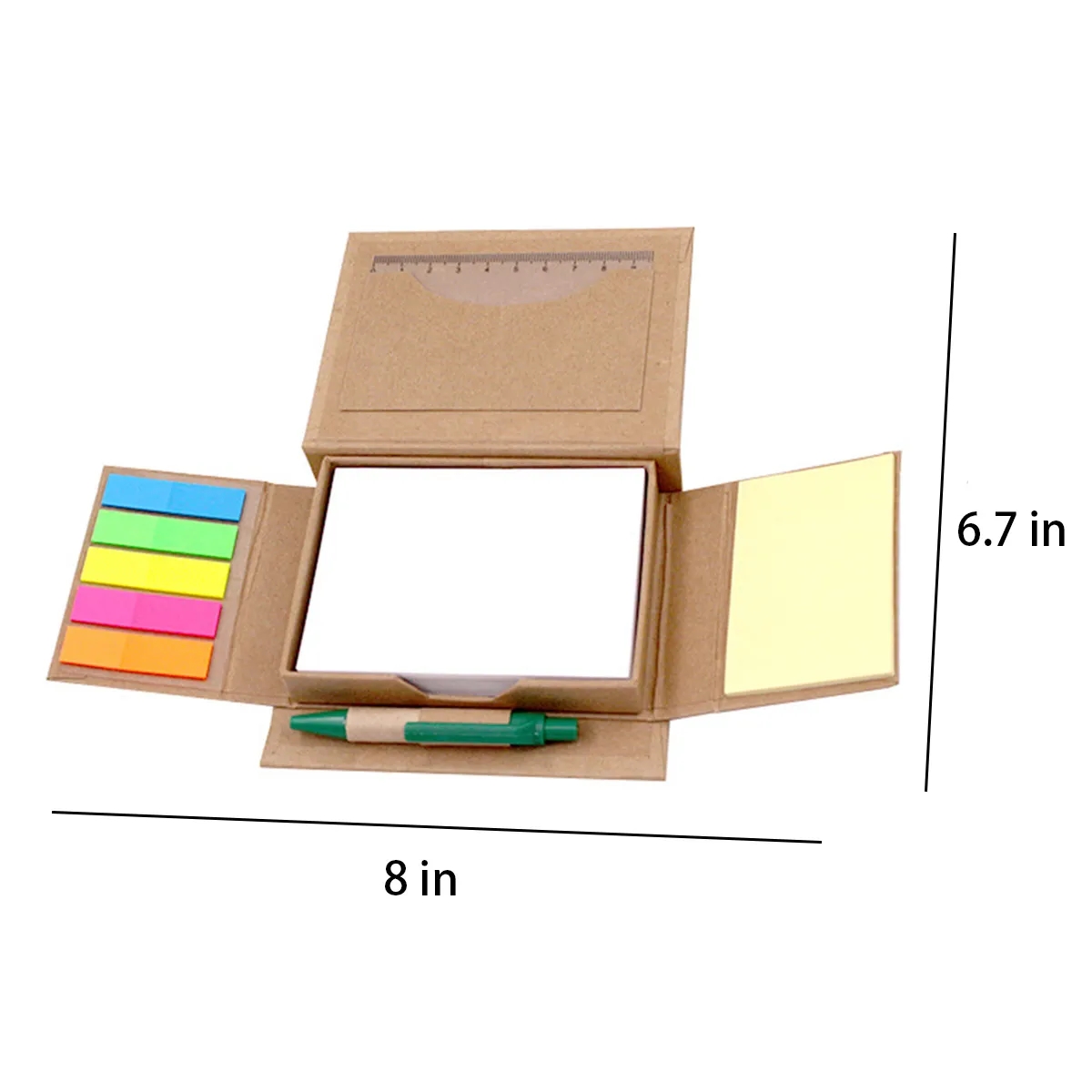 Eco Sticky Notes Box Set Memo Pad with White Paper and Pen 4