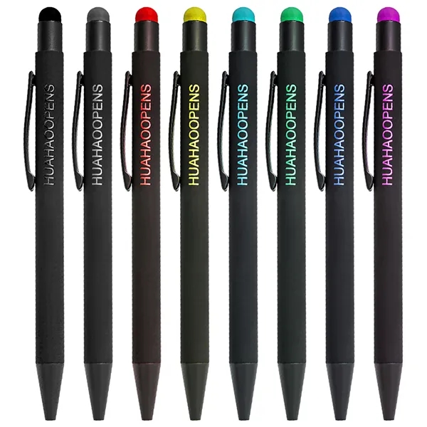 Metal Color Pop Rubberized Stylus Pens 2